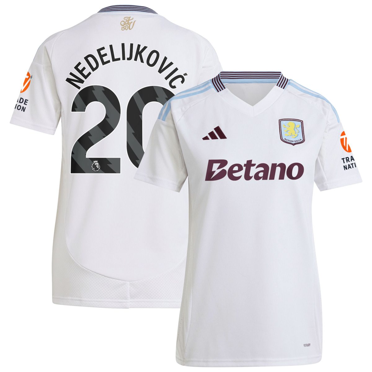 aston villa adidas away shirt 2024-25 – womens with nedeljković 20 printing Collection | Aston Villa Shop Official Jerseys