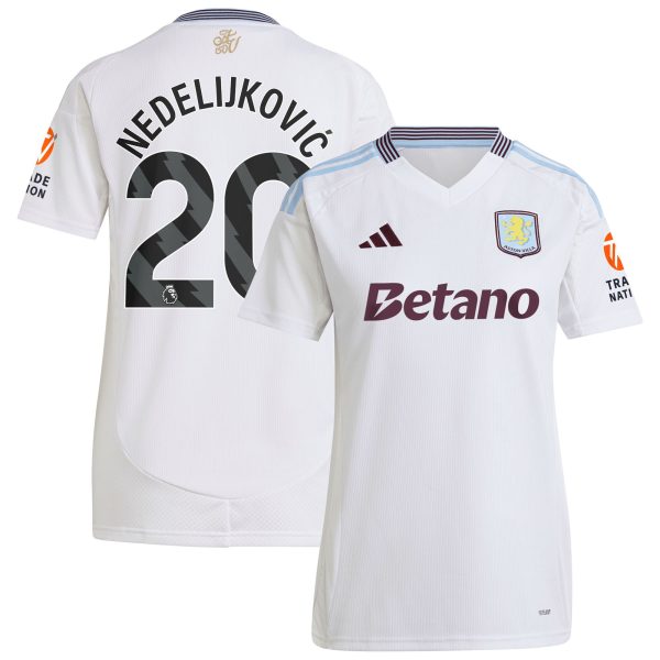aston villa adidas away shirt 2024-25 – womens with nedeljković 20 printing Collection | Aston Villa Shop Official Jerseys