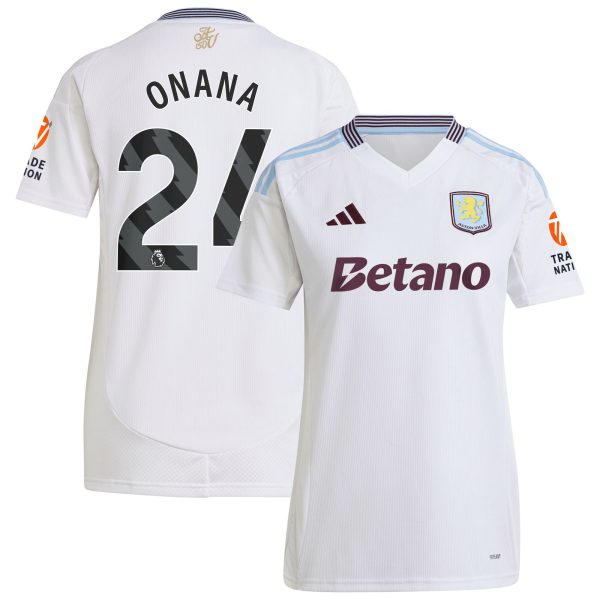 aston villa adidas away shirt 2024-25 – womens with onana 24 printing Collection | Aston Villa Shop Official Jerseys