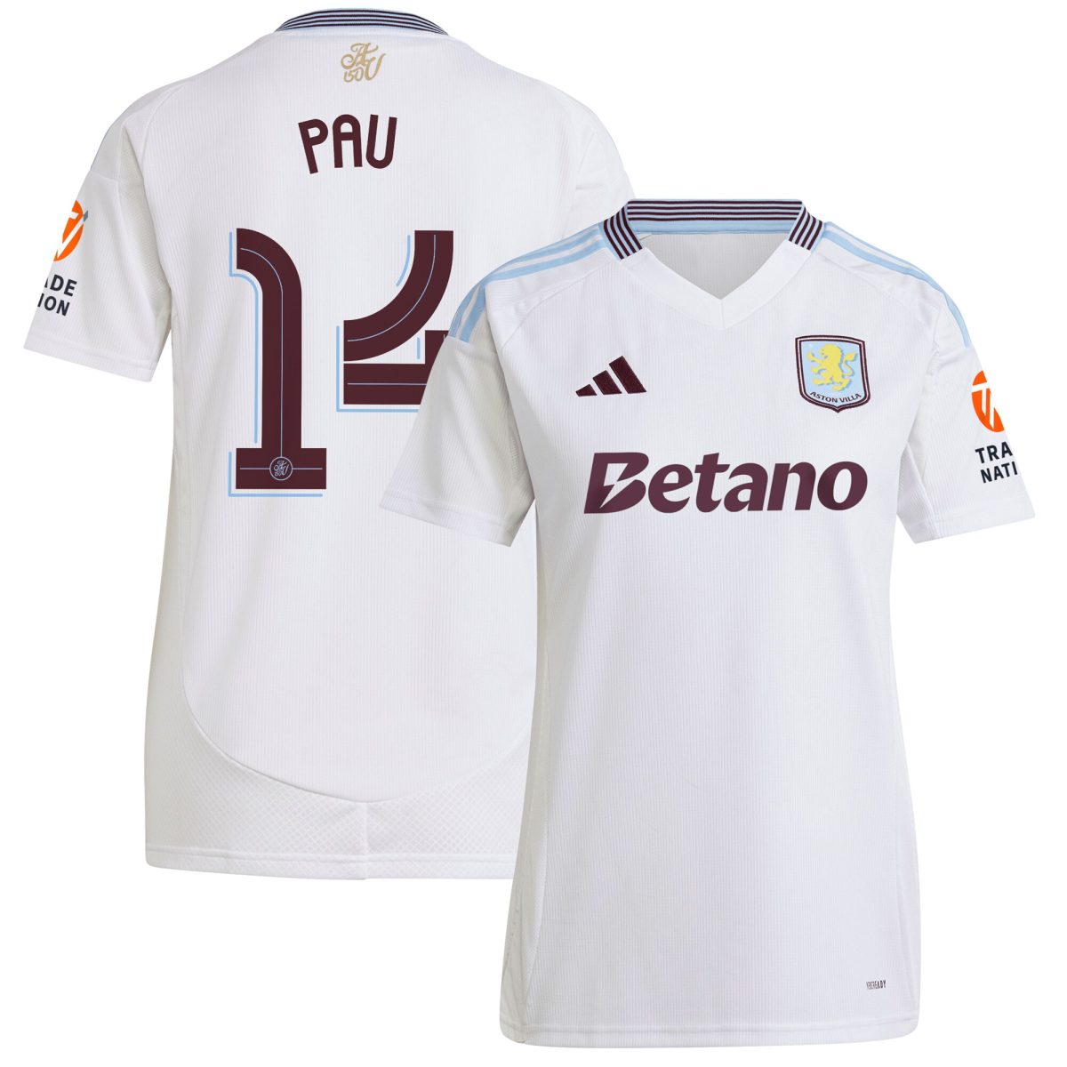 aston villa adidas away shirt 2024-25 – womens with pau 14 cup printing Collection | Aston Villa Shop Official Jerseys