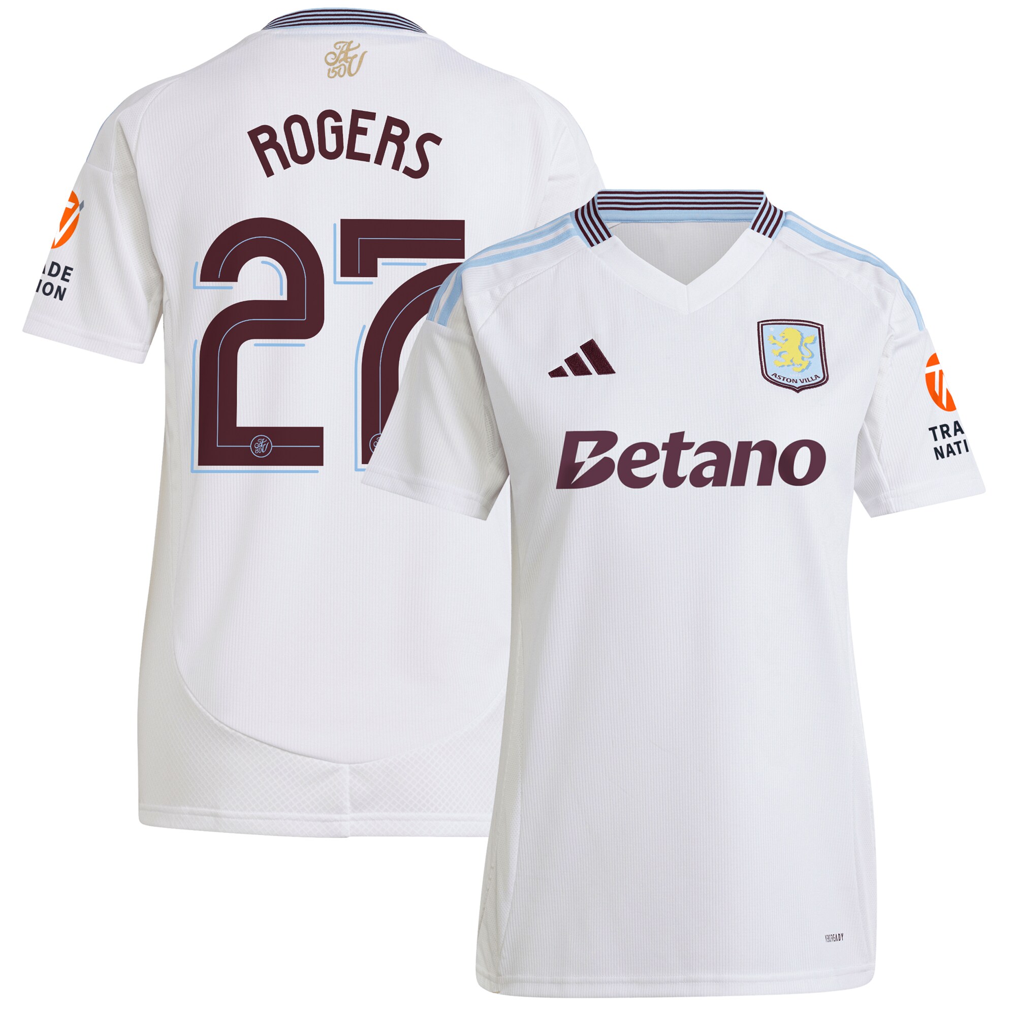 aston villa adidas away shirt 2024-25 – womens with rogers 27 cup printing Collection | Aston Villa Shop Official Jerseys