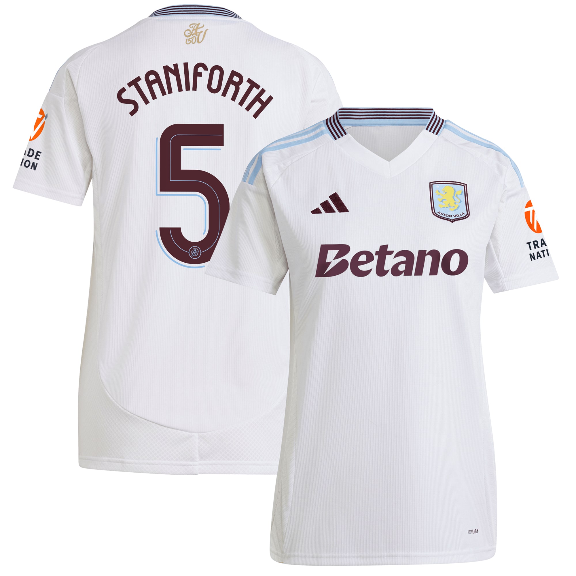 aston villa adidas away shirt 2024-25 – womens with staniforth 5 cup printing Collection | Aston Villa Shop Official Jerseys
