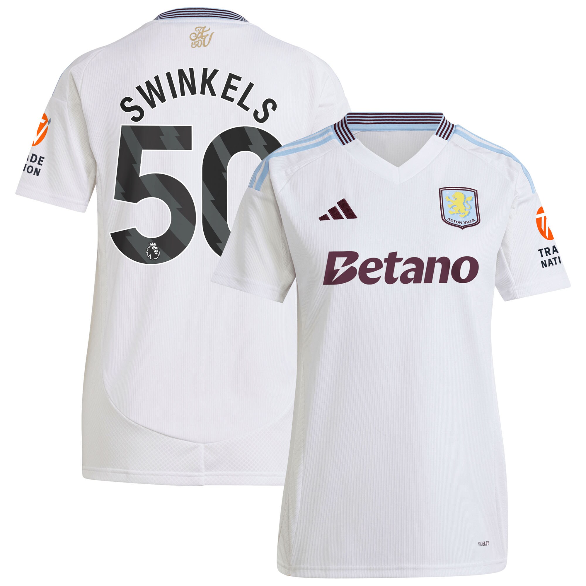 aston villa adidas away shirt 2024-25 – womens with swinkels 50 printing Collection | Aston Villa Shop Official Jerseys