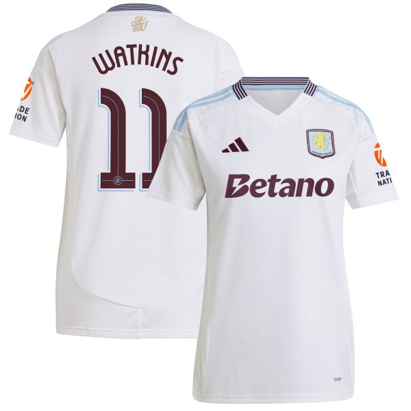 aston villa adidas away shirt 2024-25 – womens with watkins 11 cup printing Collection | Aston Villa Shop Official Jerseys