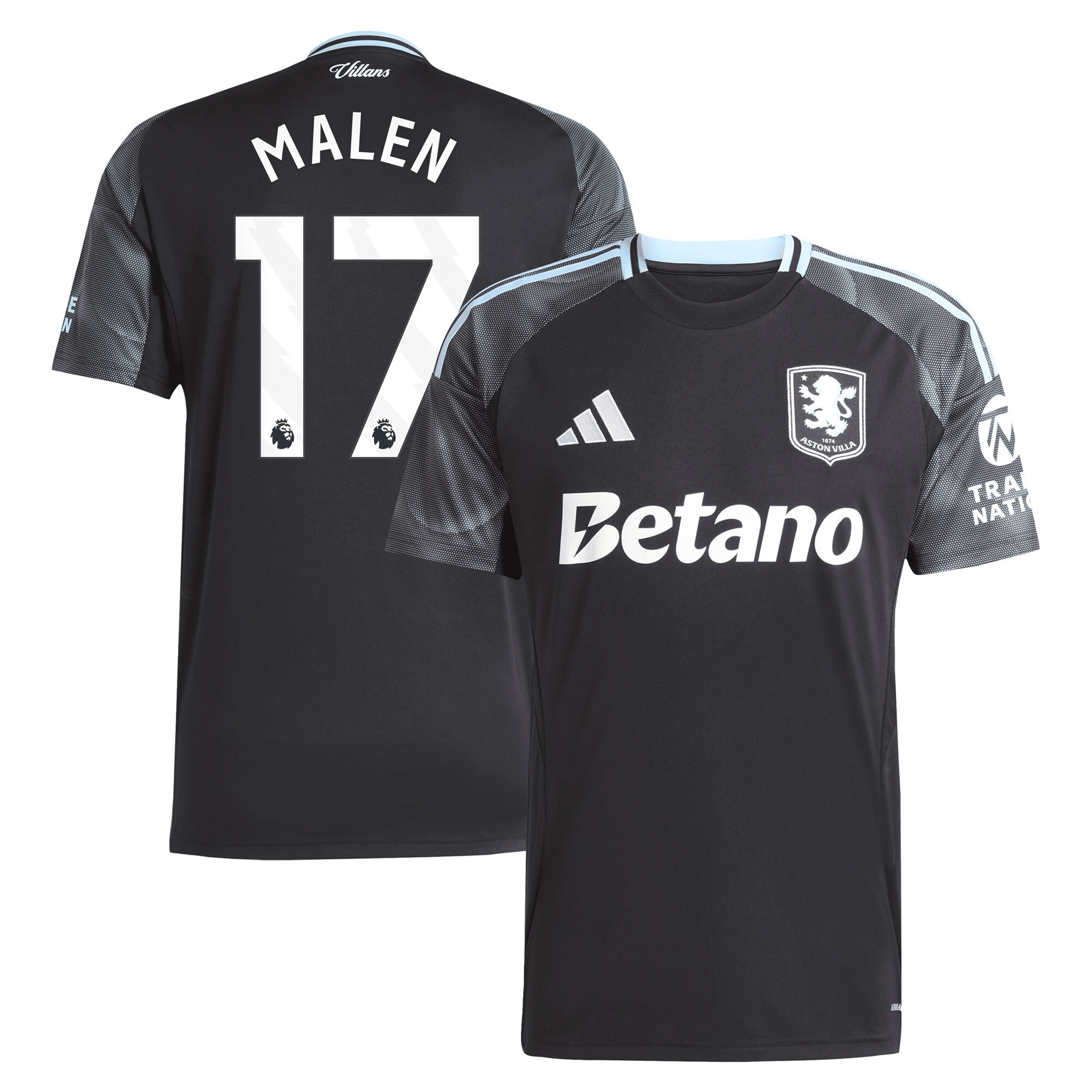 aston villa adidas away shirt 2025-26 with malen 17 printing Collection | Aston Villa Shop Official Jerseys
