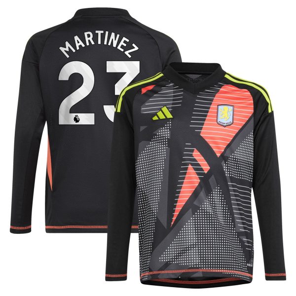 aston villa adidas goalkeeper shirt 2024-25 – long sleeve – kids with martinez 23 printing – 202029325 Collection | Aston Villa Shop Official Jerseys