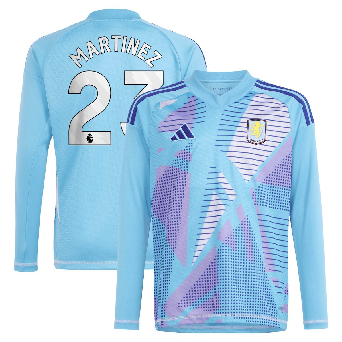 aston villa adidas goalkeeper shirt 2024-25 – long sleeve with martinez 23 printing – 202030980 Collection | Aston Villa Shop Official Jerseys