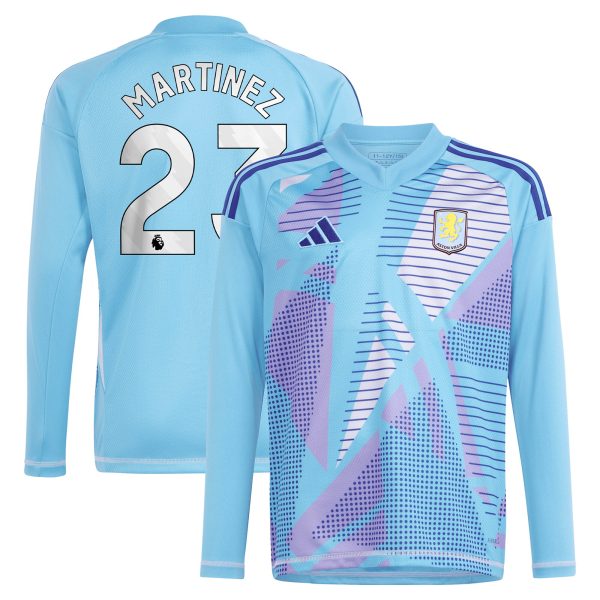aston villa adidas goalkeeper shirt 2024-25 – long sleeve with martinez 23 printing – 202030980 Collection | Aston Villa Shop Official Jerseys
