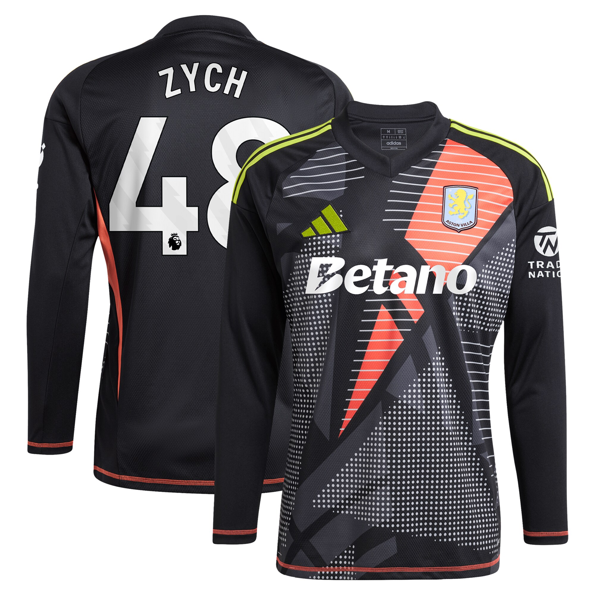 aston villa adidas goalkeeper shirt 2024-25 – long sleeve with zych 48 printing – 202153090 Collection | Aston Villa Shop Official Jerseys