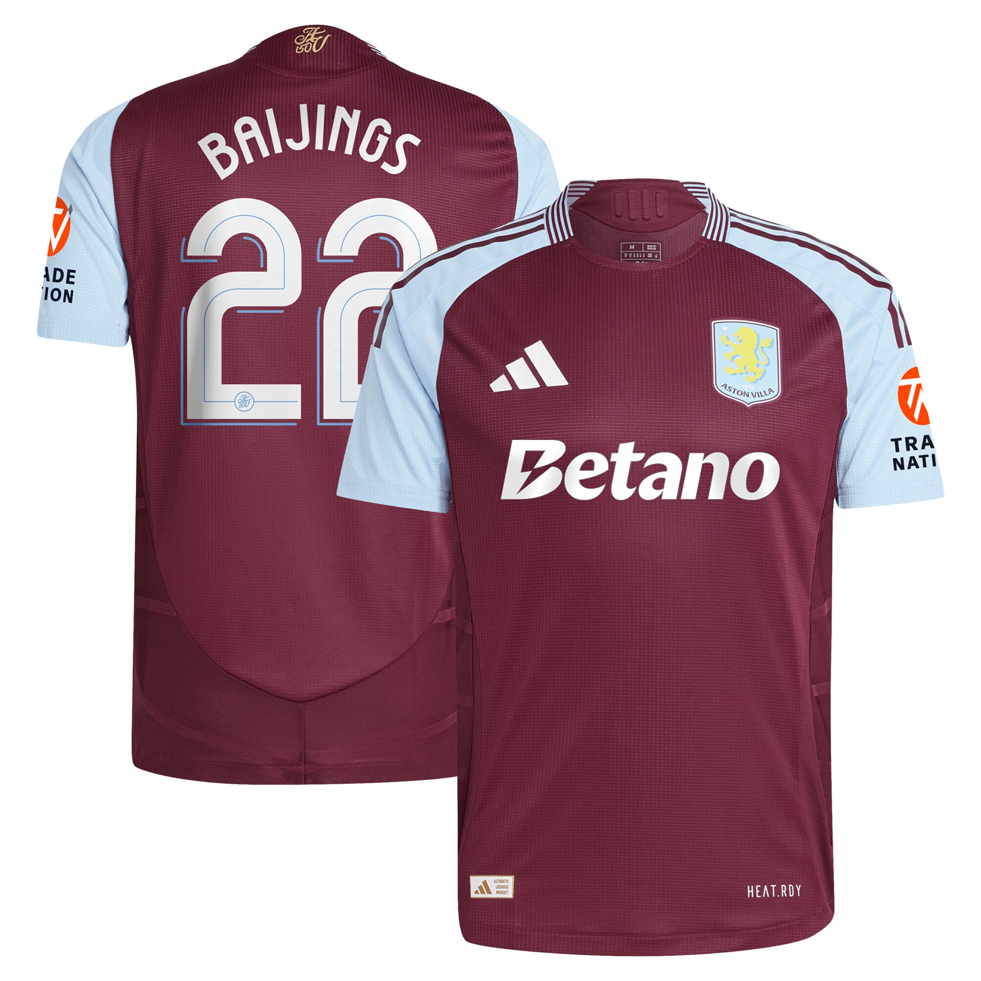 aston villa adidas home authentic shirt 2024-25 with baijings 22 cup printing Collection | Aston Villa Shop Official Jerseys