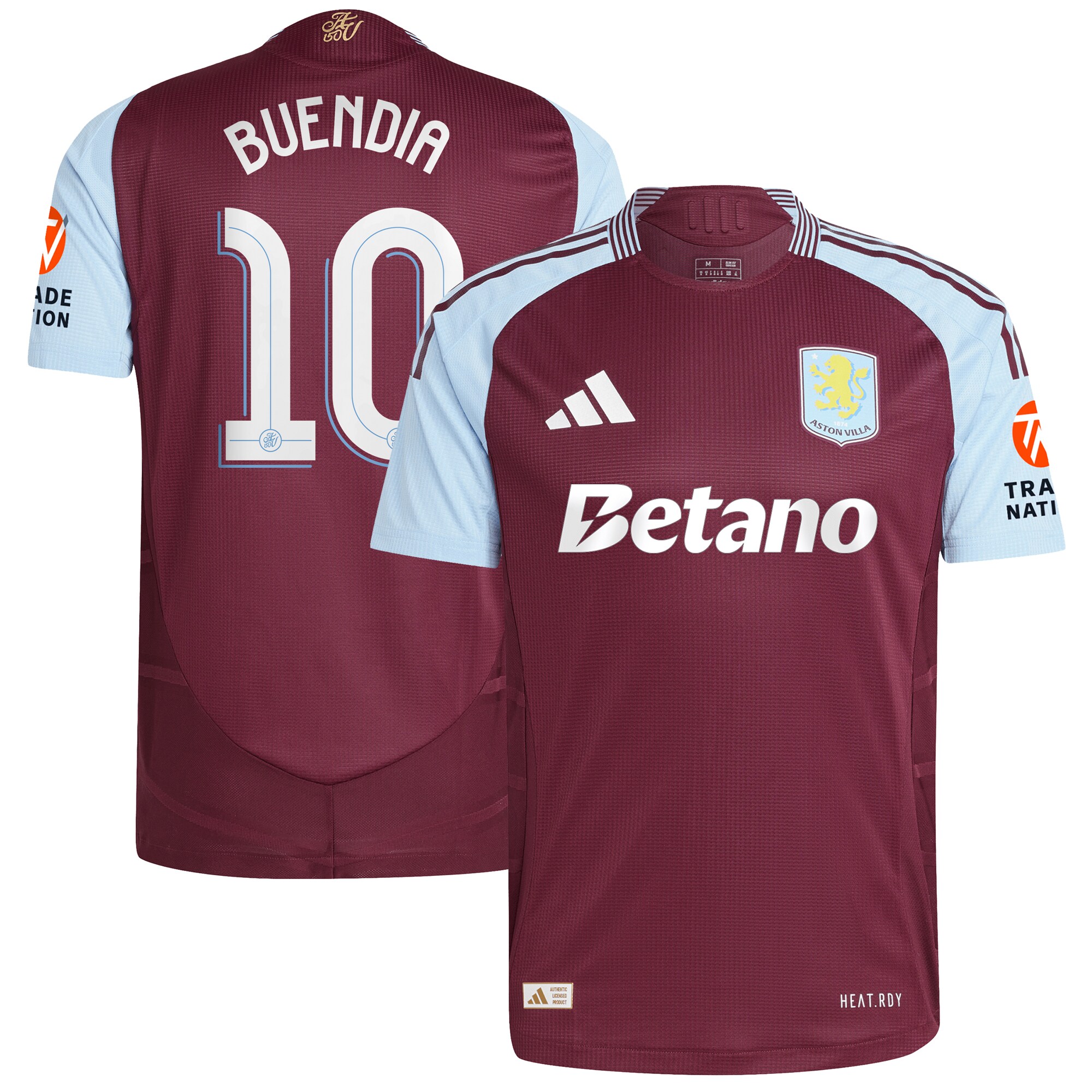aston villa adidas home authentic shirt 2024-25 with buendia 10 cup printing Collection | Aston Villa Shop Official Jerseys