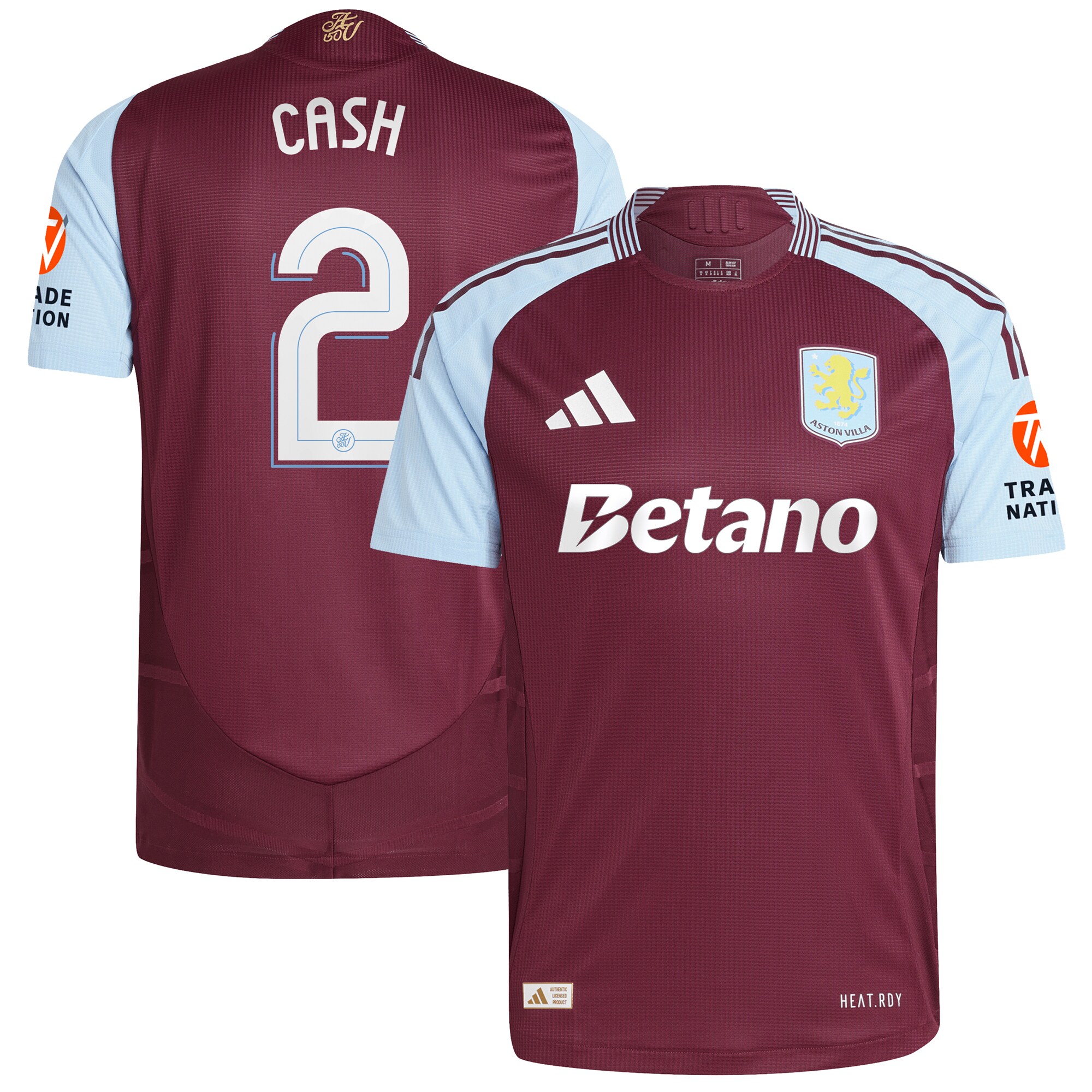 aston villa adidas home authentic shirt 2024-25 with cash 2 cup printing Collection | Aston Villa Shop Official Jerseys