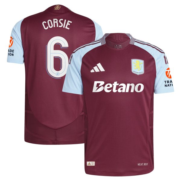 aston villa adidas home authentic shirt 2024-25 with corsie 6 cup printing Collection | Aston Villa Shop Official Jerseys