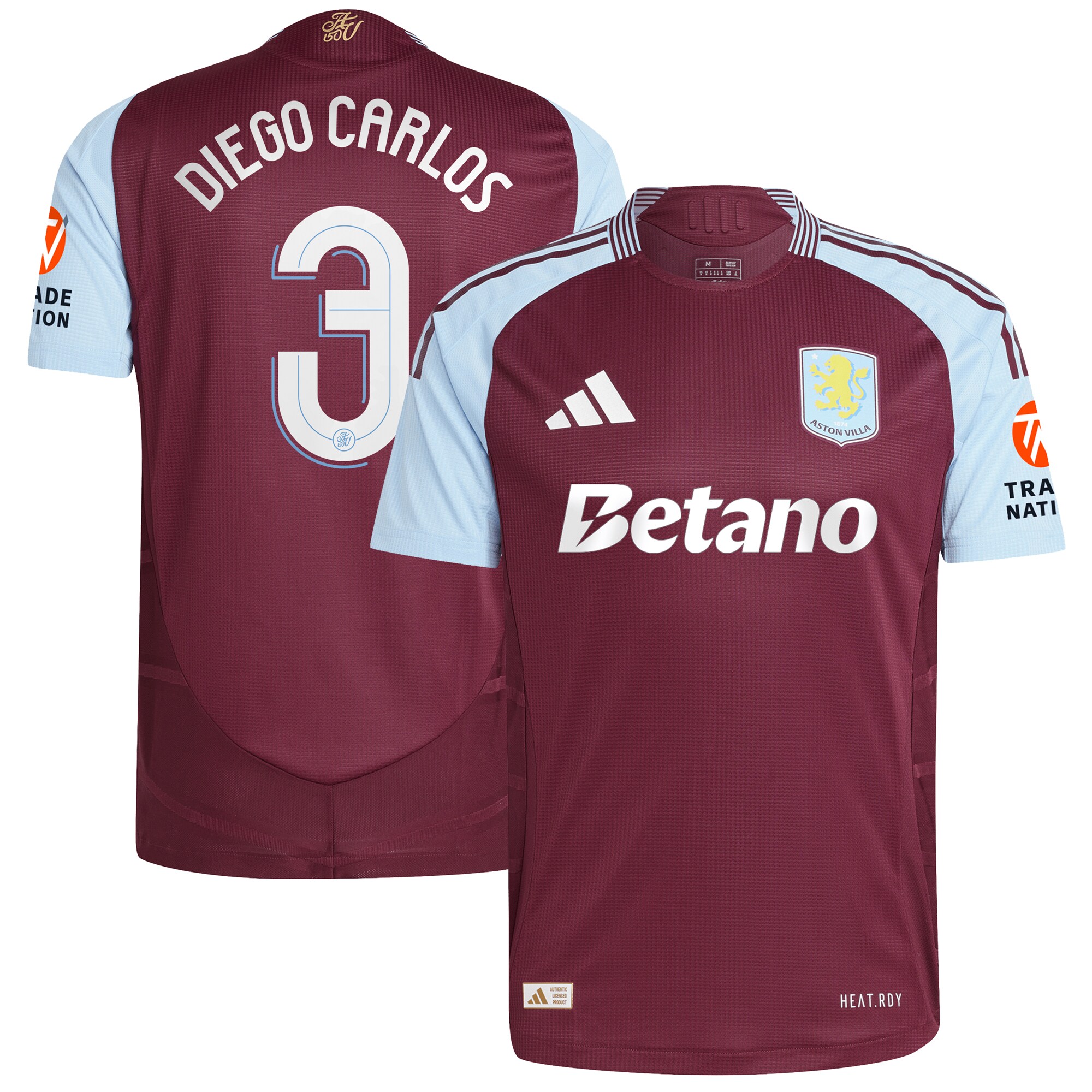 aston villa adidas home authentic shirt 2024-25 with diego carlos 3 cup printing Collection | Aston Villa Shop Official Jerseys