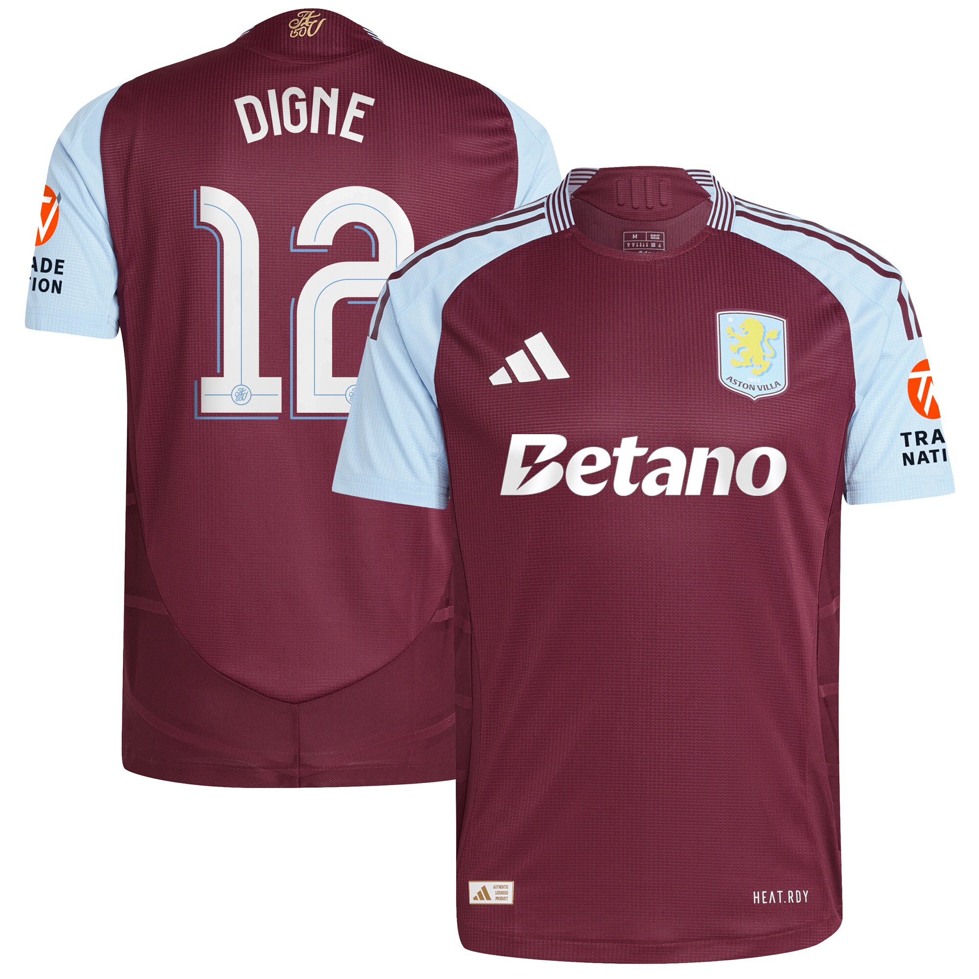 aston villa adidas home authentic shirt 2024-25 with digne 12 cup printing Collection | Aston Villa Shop Official Jerseys