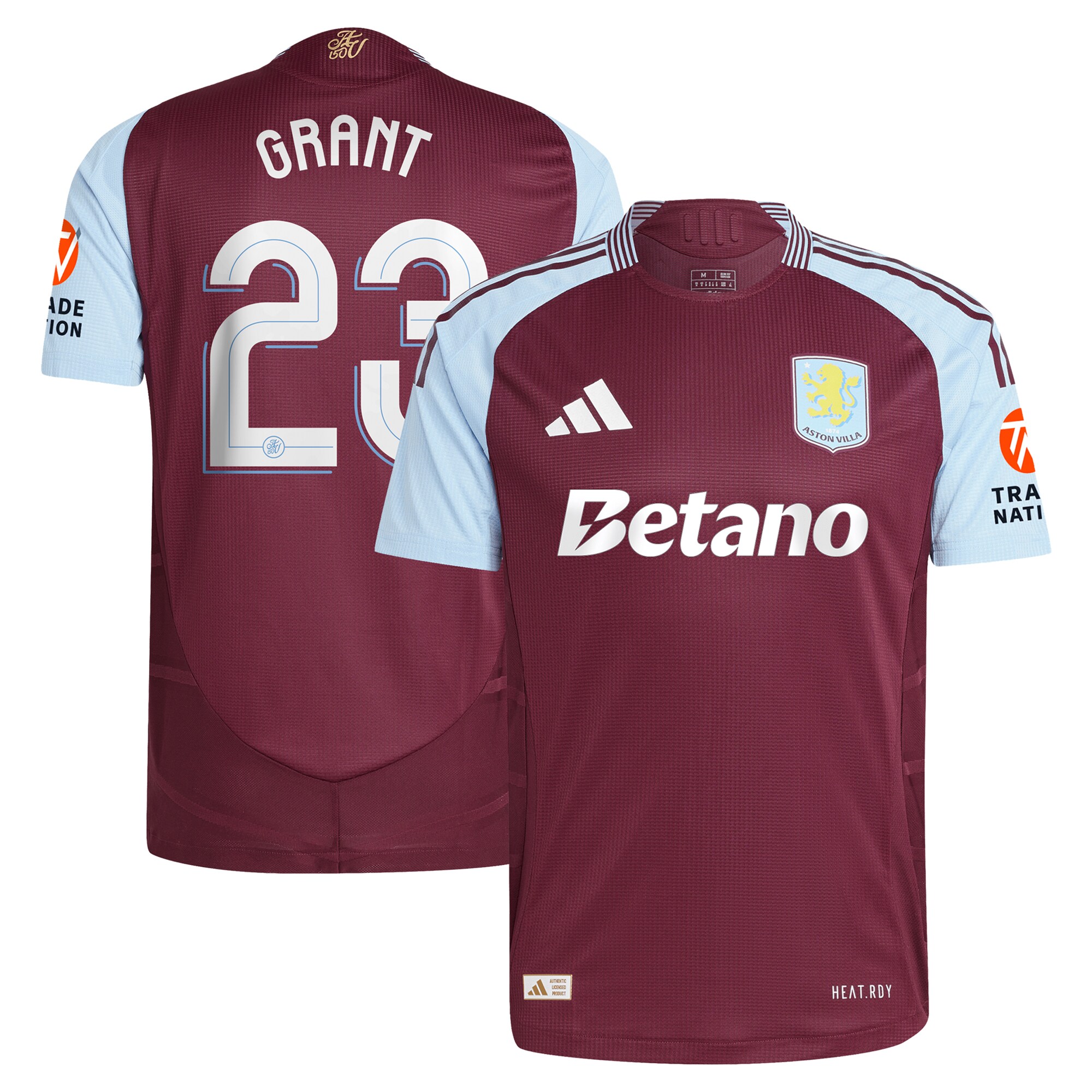 aston villa adidas home authentic shirt 2024-25 with grant 23 cup printing Collection | Aston Villa Shop Official Jerseys