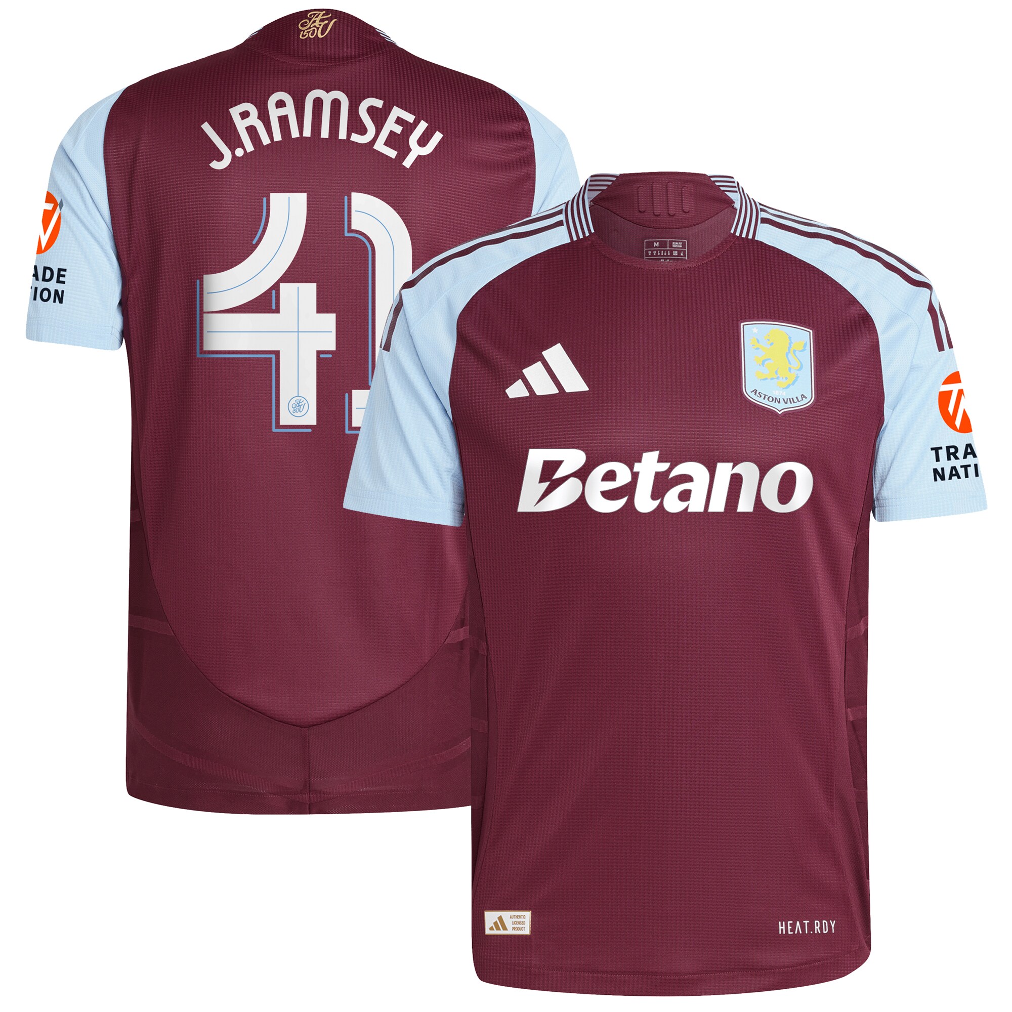 aston villa adidas home authentic shirt 2024-25 with j. ramsey 41 cup printing Collection | Aston Villa Shop Official Jerseys