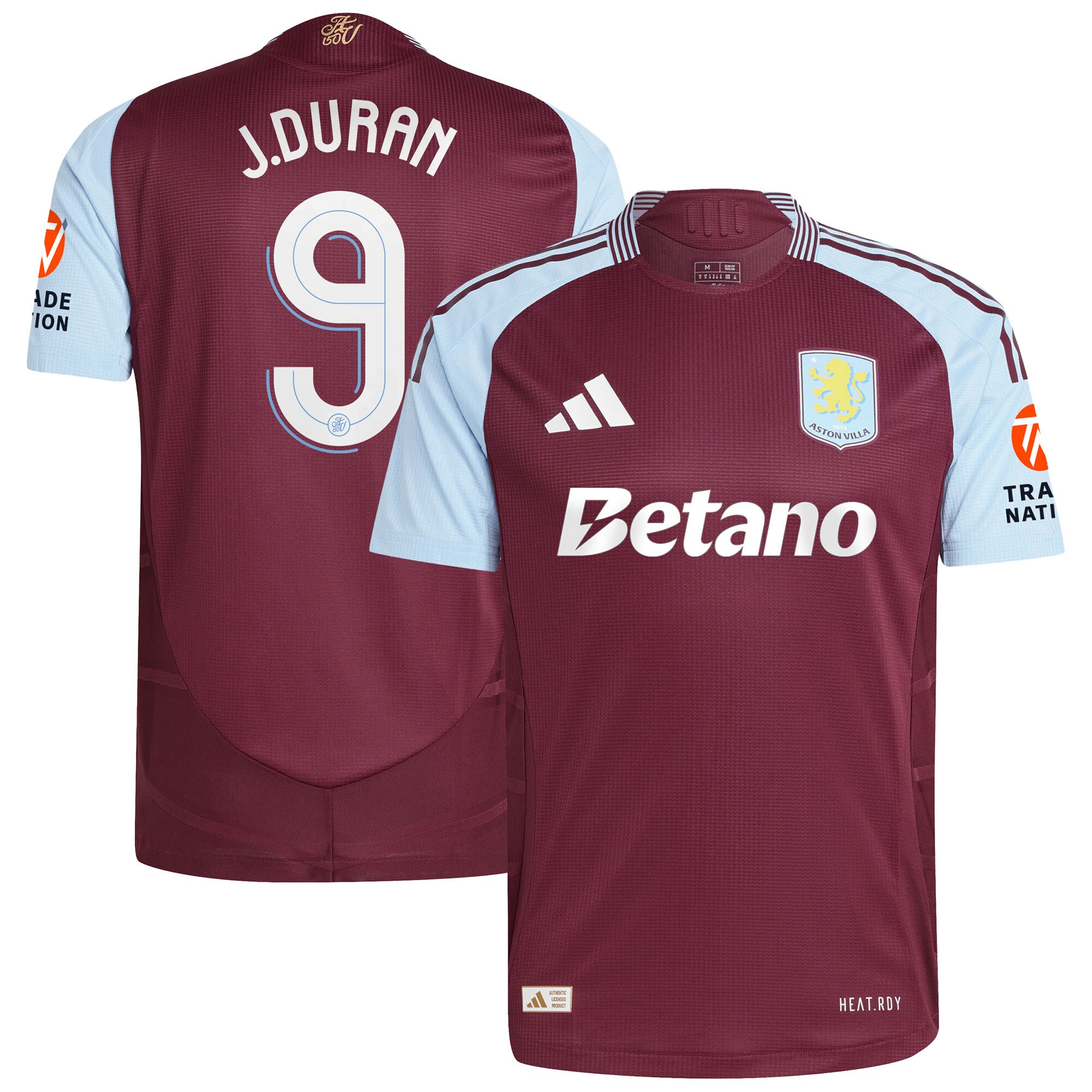aston villa adidas home authentic shirt 2024-25 with j.duran 9 cup printing Collection | Aston Villa Shop Official Jerseys