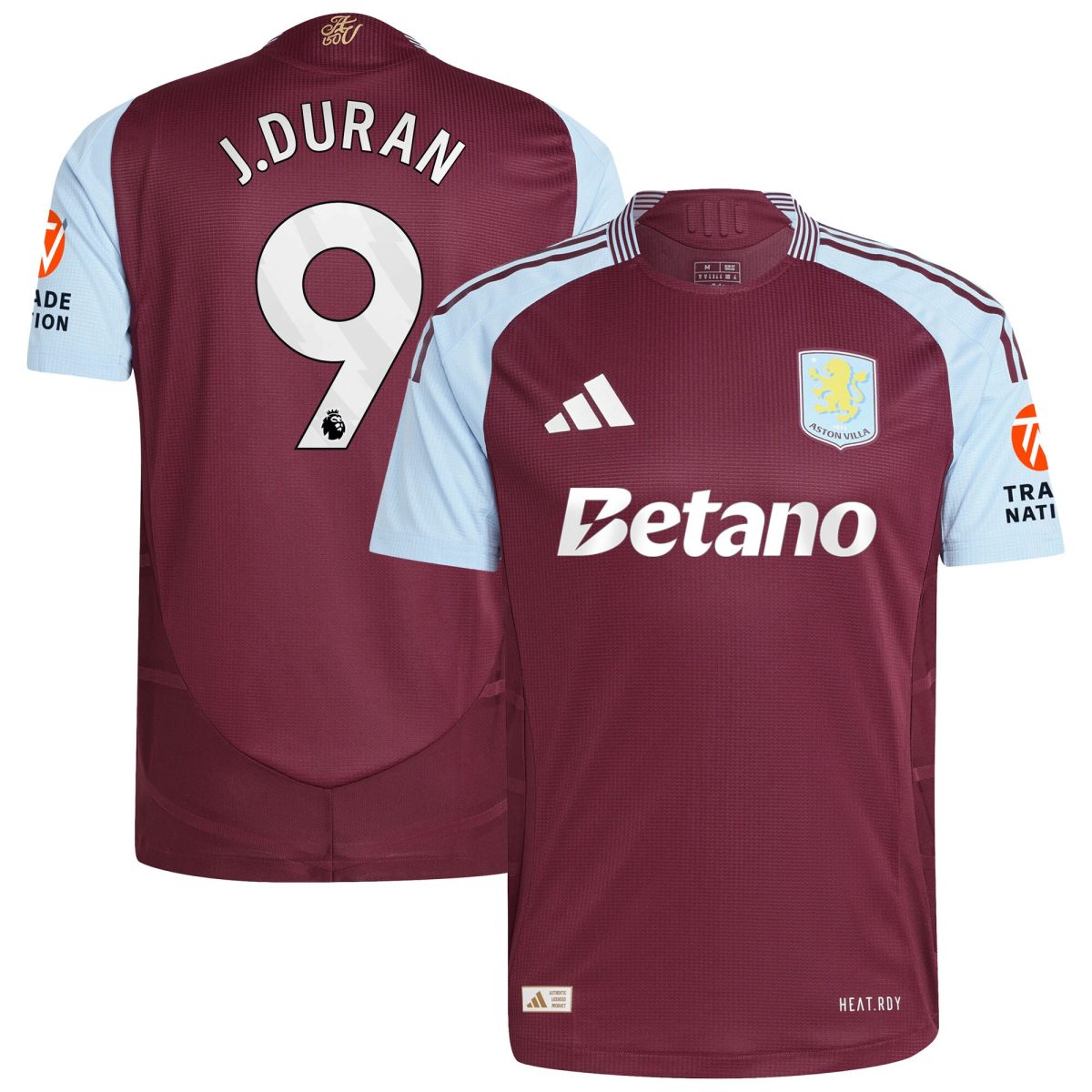aston villa adidas home authentic shirt 2024-25 with j.duran 9 printing Collection | Aston Villa Shop Official Jerseys