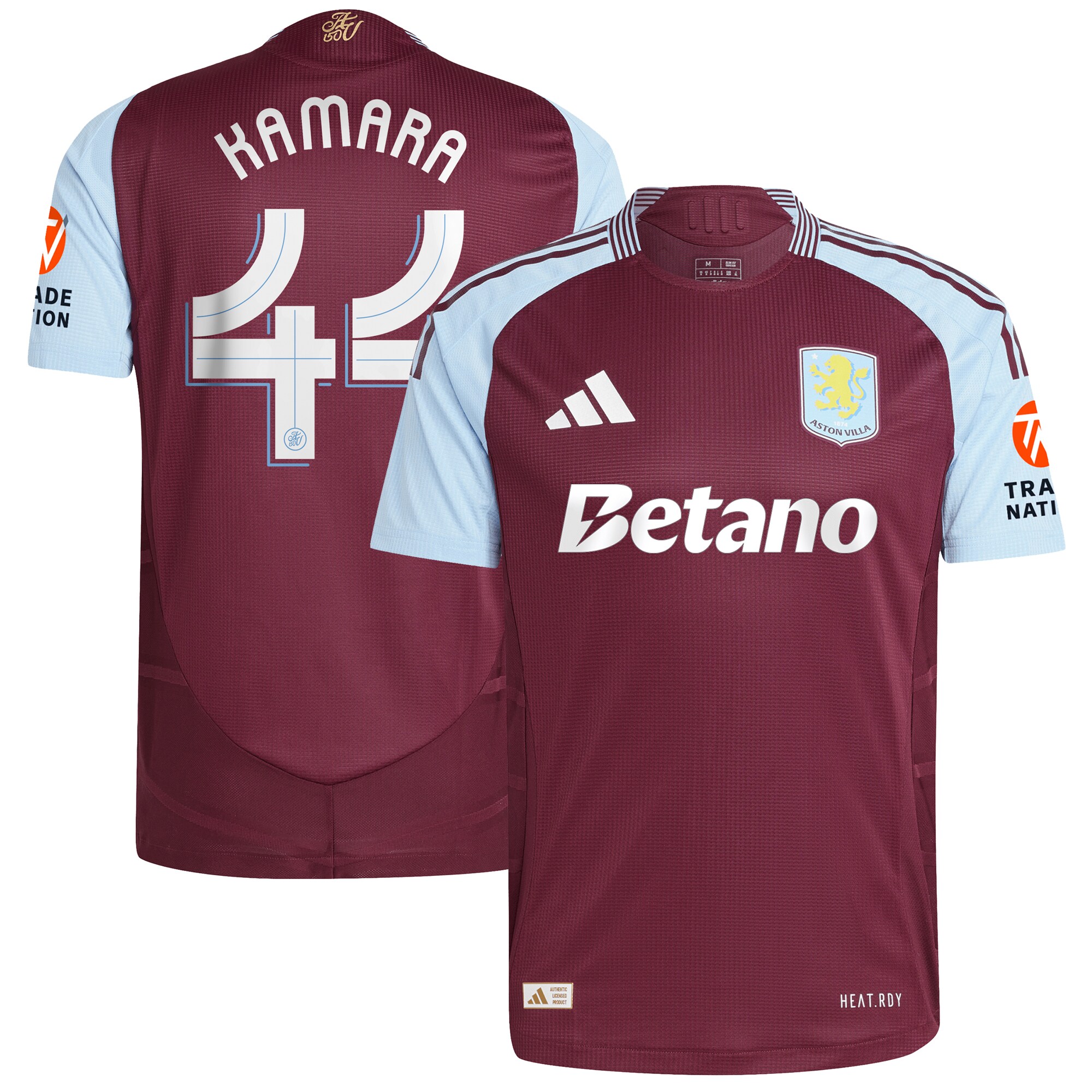 aston villa adidas home authentic shirt 2024-25 with kamara 44 cup printing Collection | Aston Villa Shop Official Jerseys