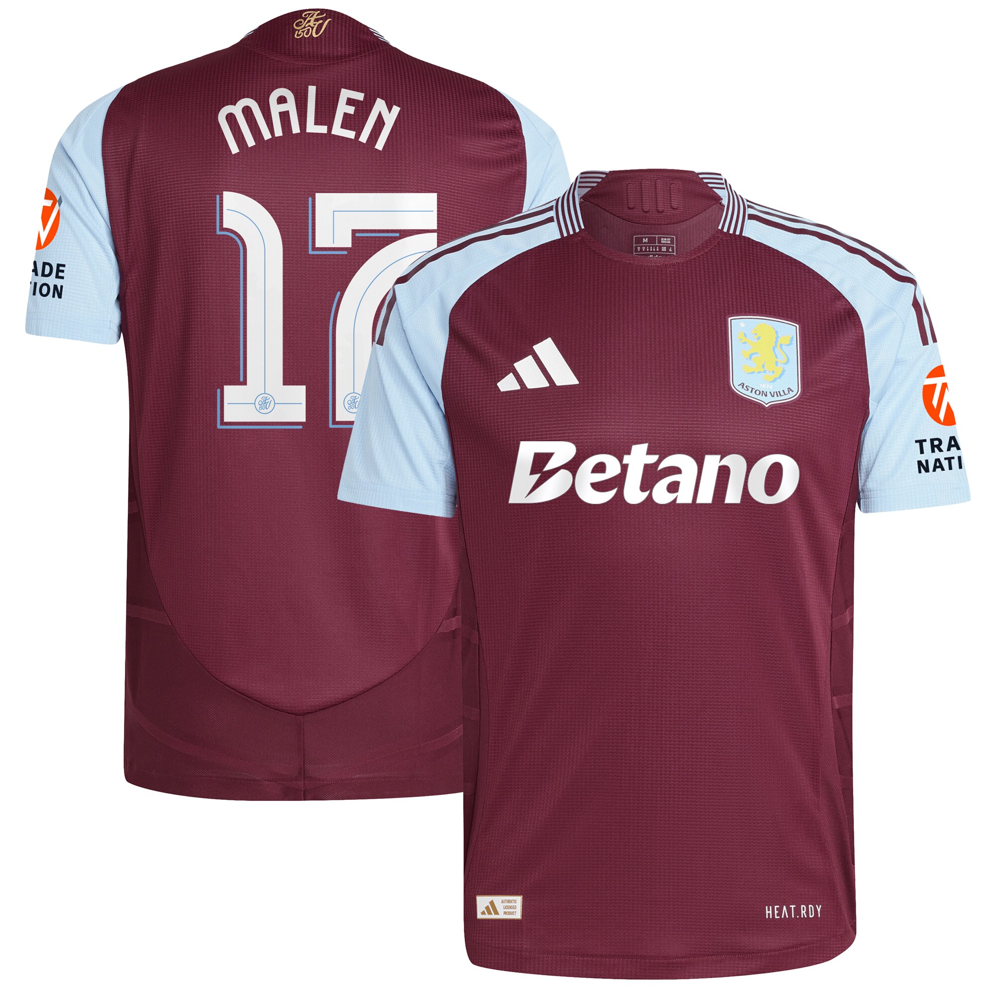 aston villa adidas home authentic shirt 2024-25 with malen 17 cup printing Collection | Aston Villa Shop Official Jerseys