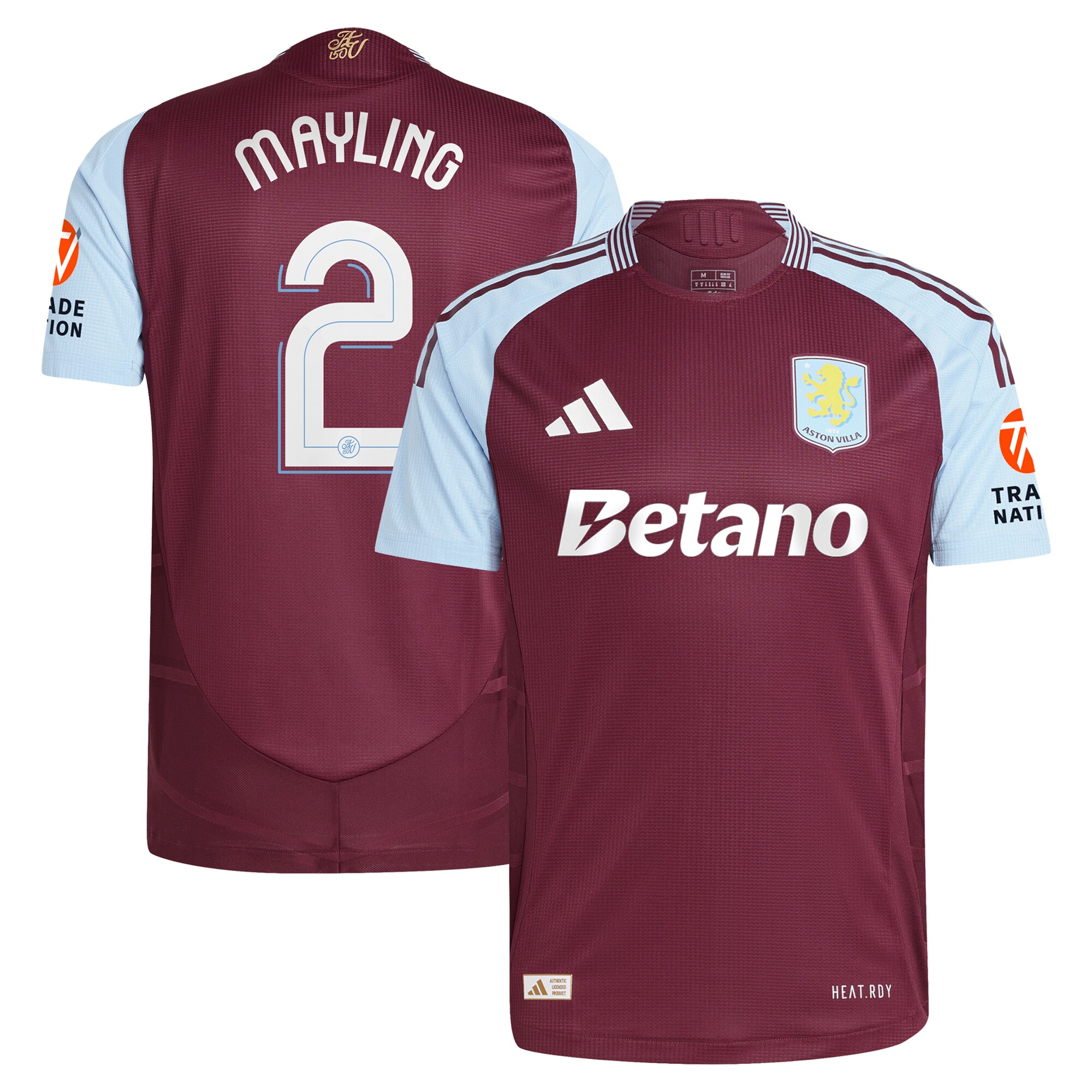 aston villa adidas home authentic shirt 2024-25 with mayling 2 cup printing Collection | Aston Villa Shop Official Jerseys