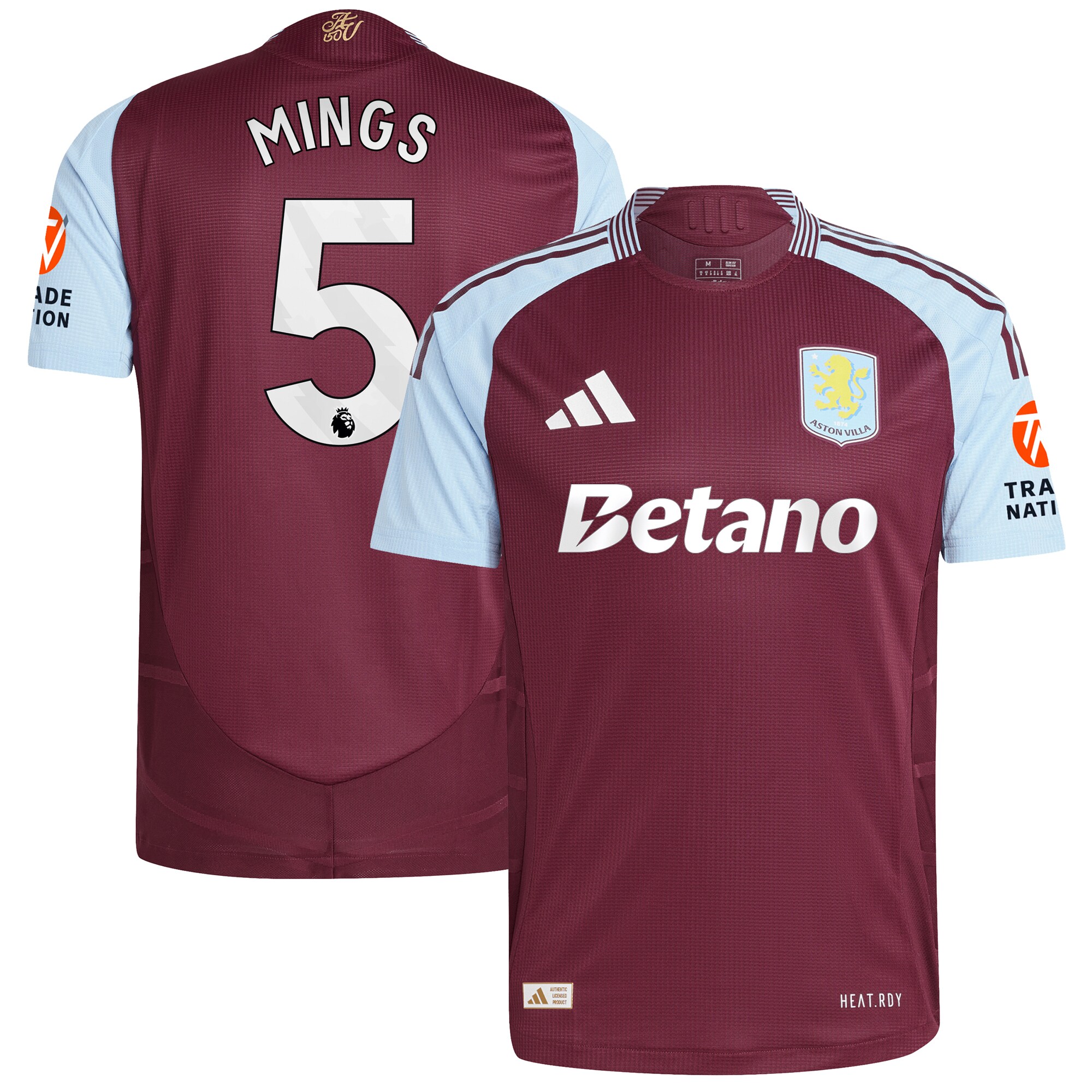 aston villa adidas home authentic shirt 2024-25 with mings 5 printing Collection | Aston Villa Shop Official Jerseys