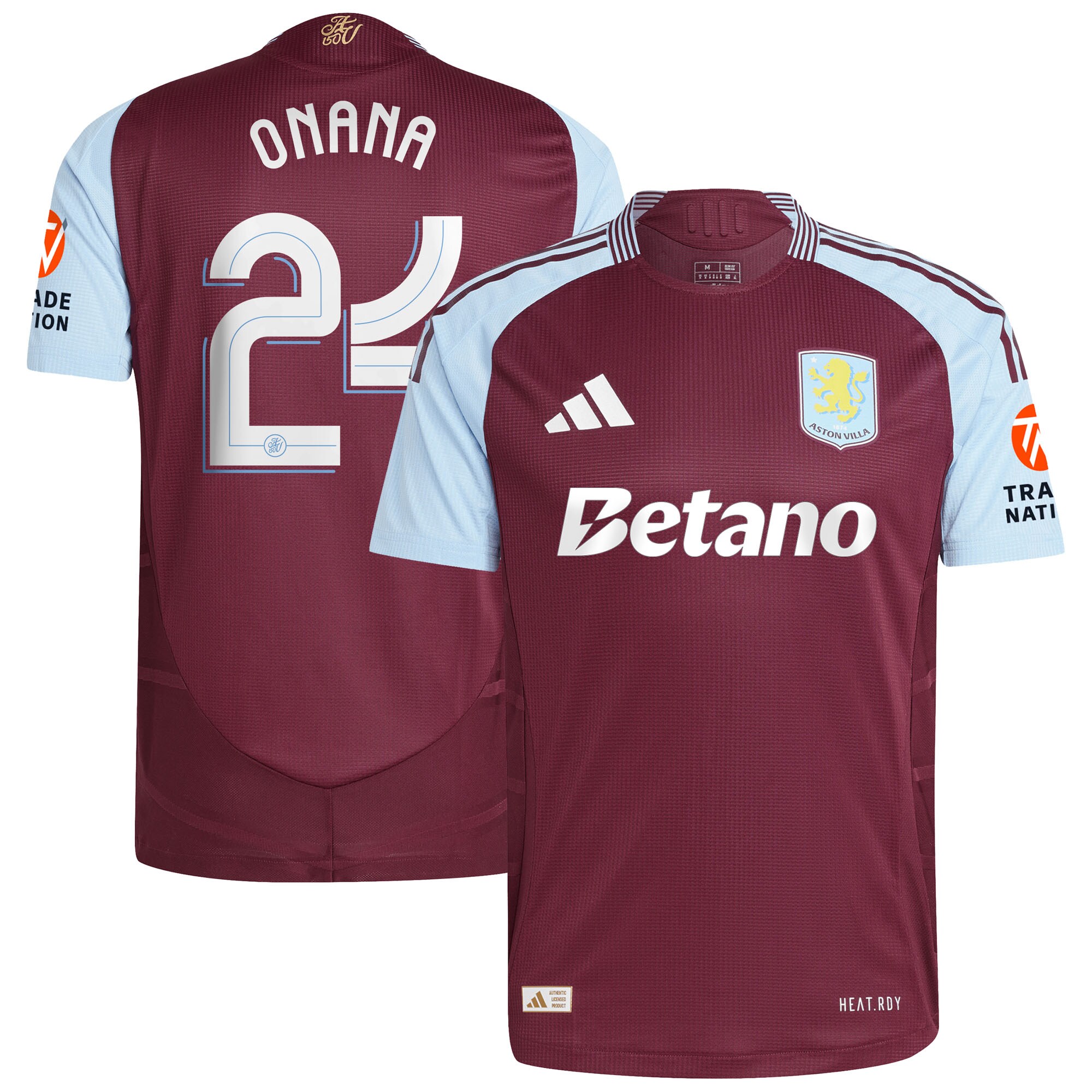 aston villa adidas home authentic shirt 2024-25 with onana 24 cup printing Collection | Aston Villa Shop Official Jerseys