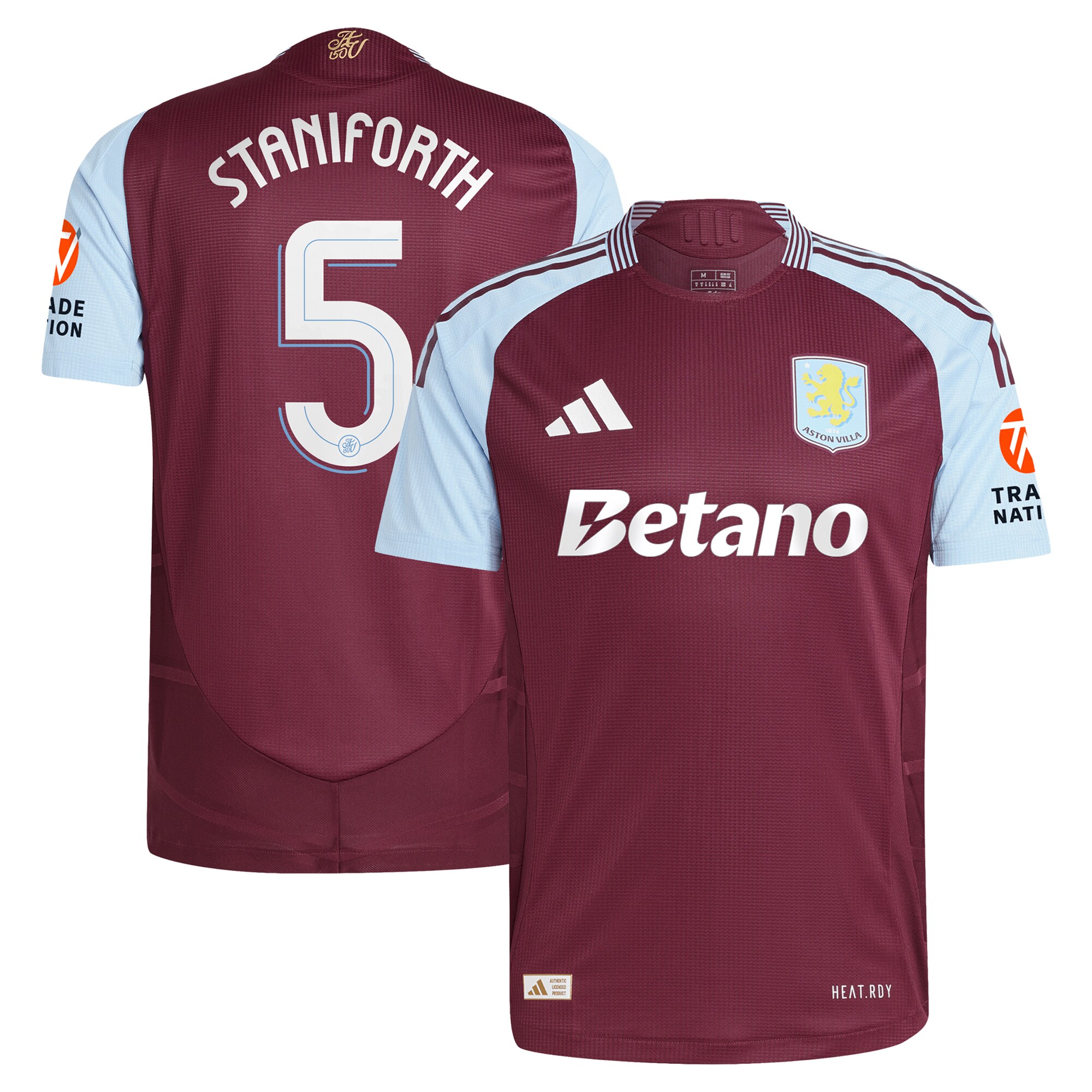 aston villa adidas home authentic shirt 2024-25 with staniforth 5 cup printing Collection | Aston Villa Shop Official Jerseys