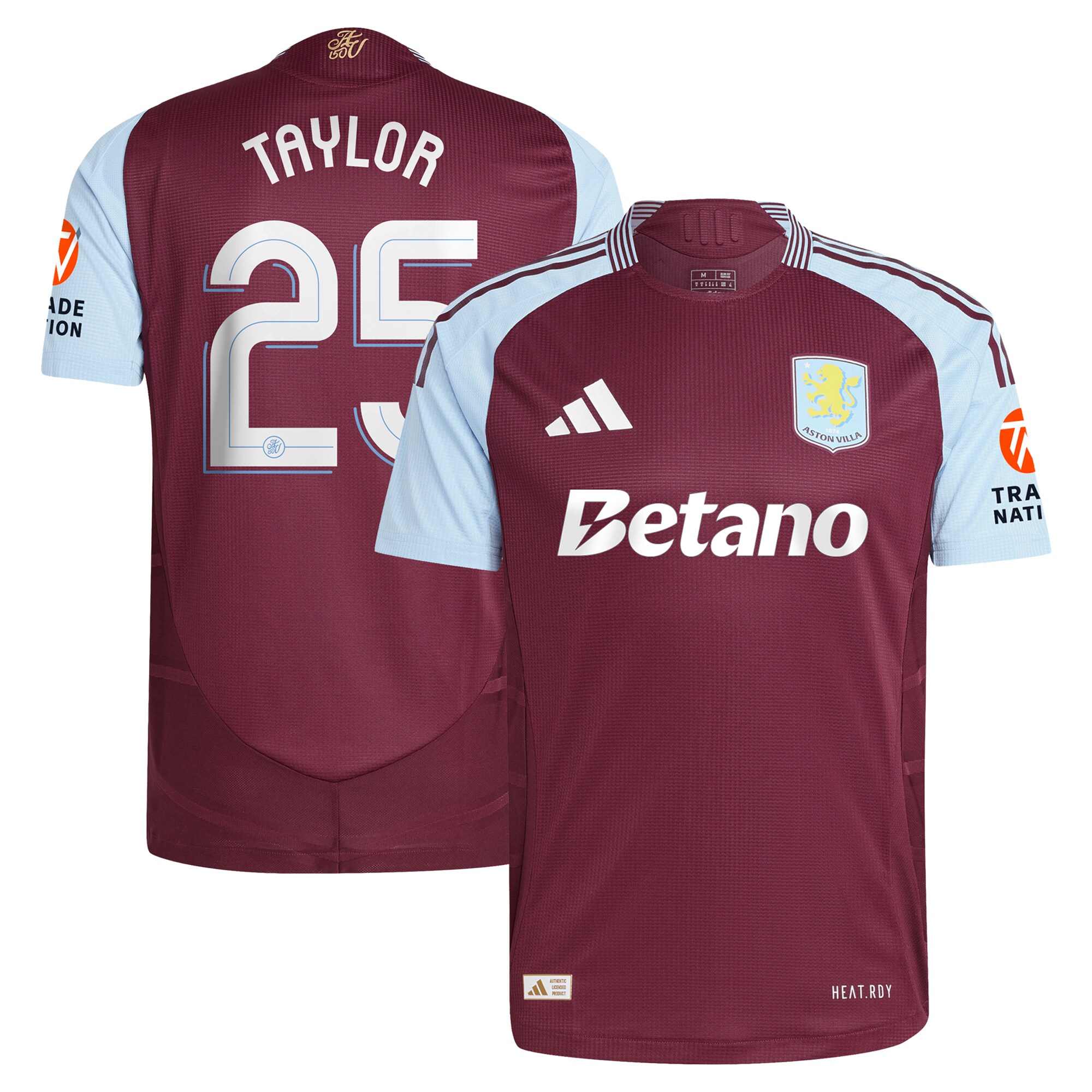 aston villa adidas home authentic shirt 2024-25 with taylor 25 cup printing Collection | Aston Villa Shop Official Jerseys