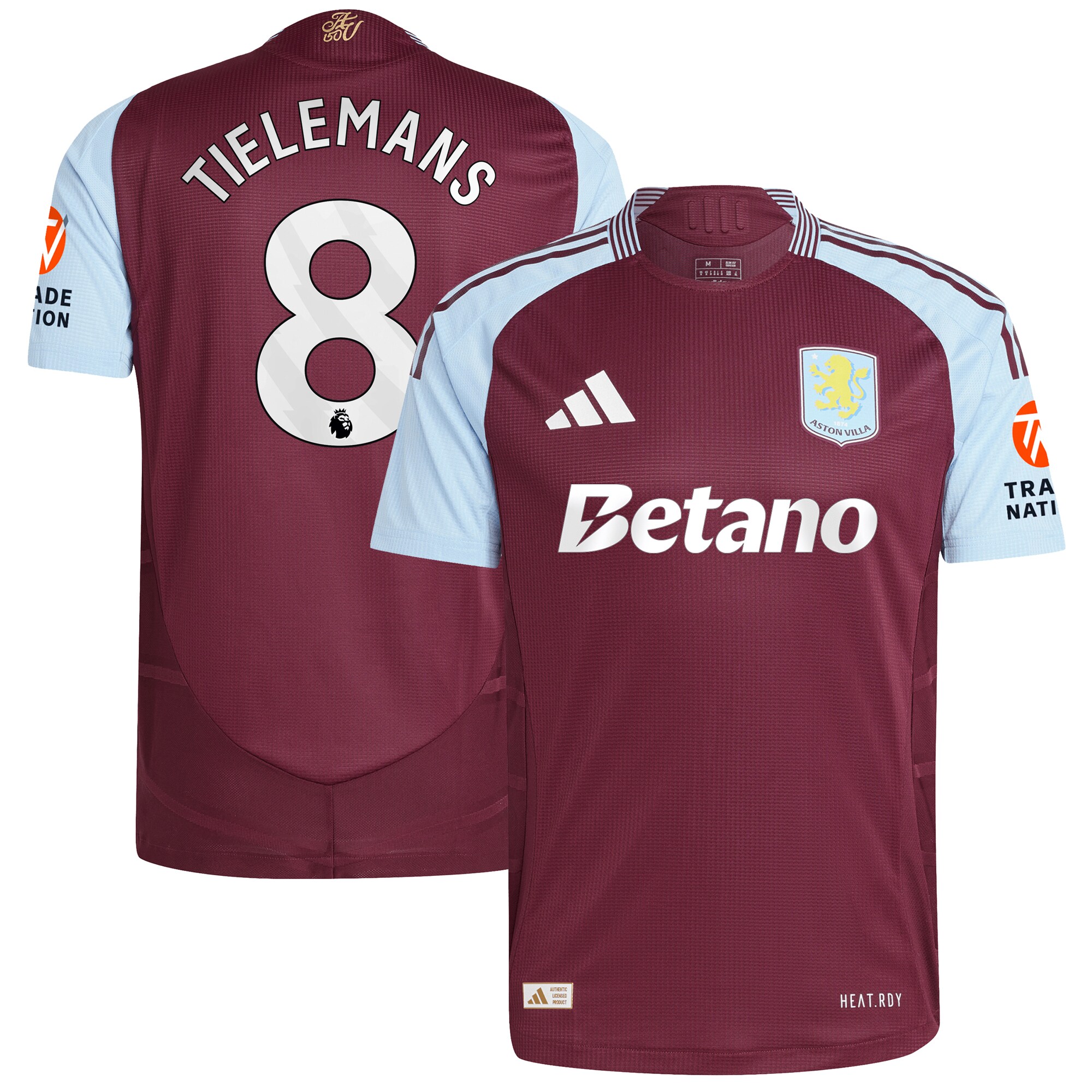aston villa adidas home authentic shirt 2024-25 with tielemans 8 printing Collection | Aston Villa Shop Official Jerseys