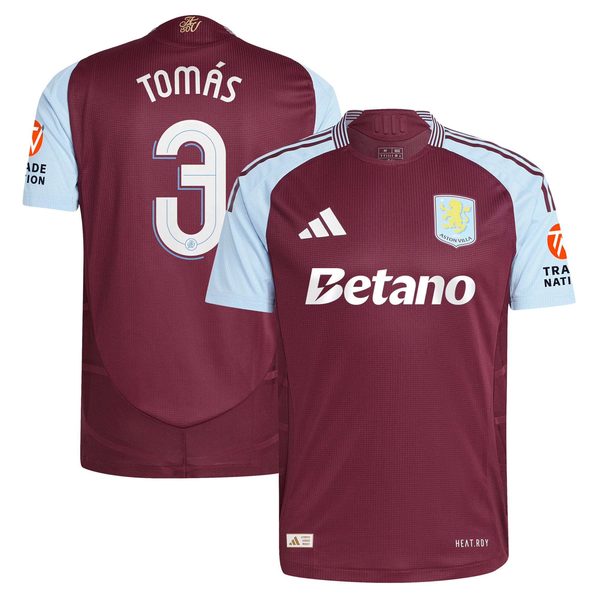 aston villa adidas home authentic shirt 2024-25 with tomás 3 cup printing Collection | Aston Villa Shop Official Jerseys