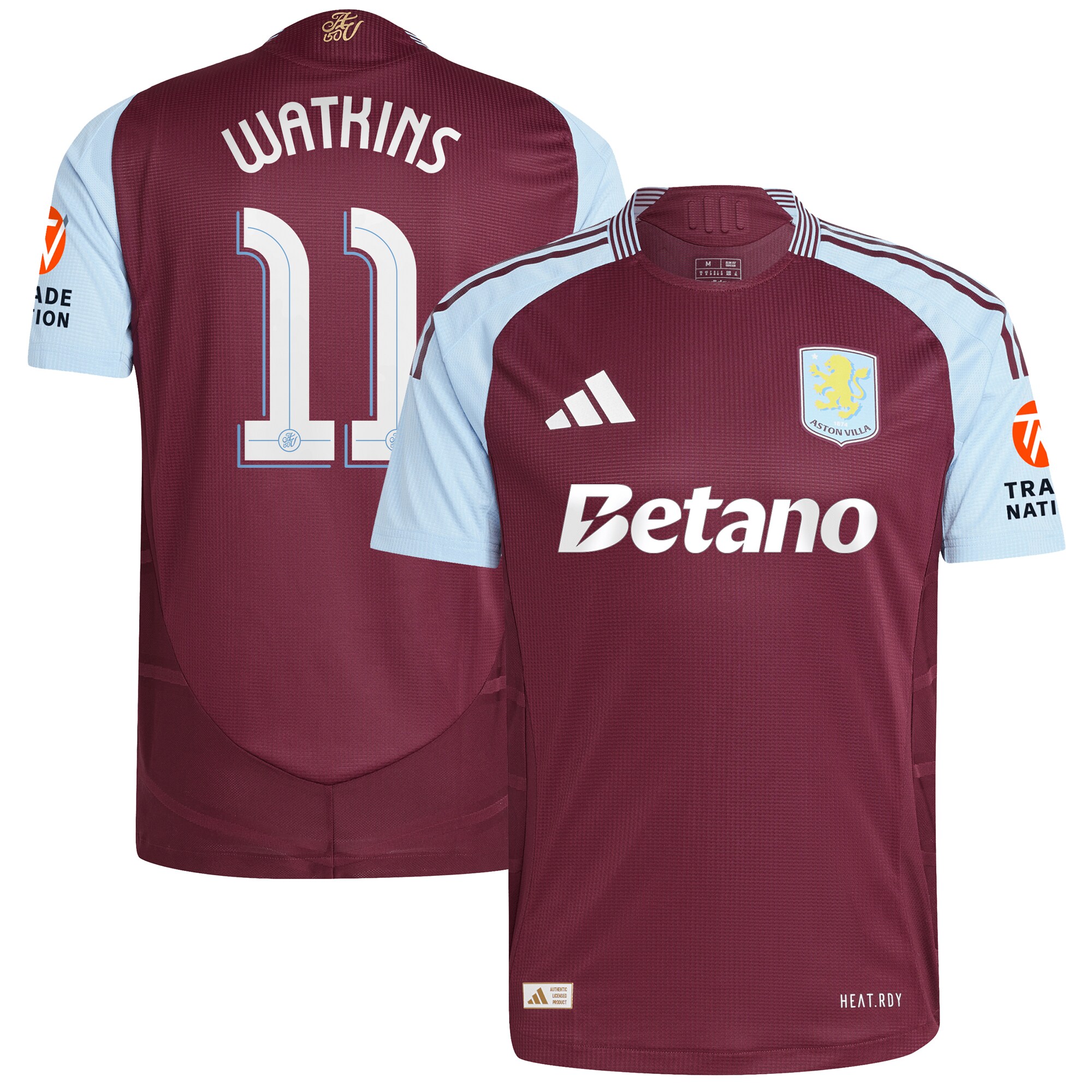 aston villa adidas home authentic shirt 2024-25 with watkins 11 cup printing Collection | Aston Villa Shop Official Jerseys