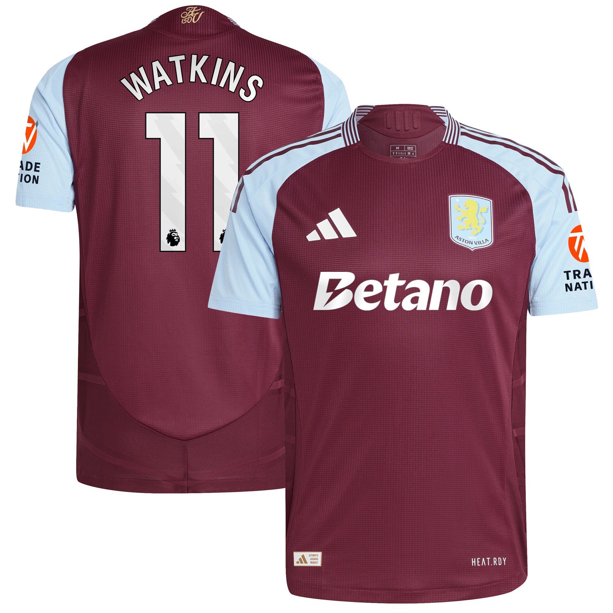 aston villa adidas home authentic shirt 2024-25 with watkins 11 printing Collection | Aston Villa Shop Official Jerseys