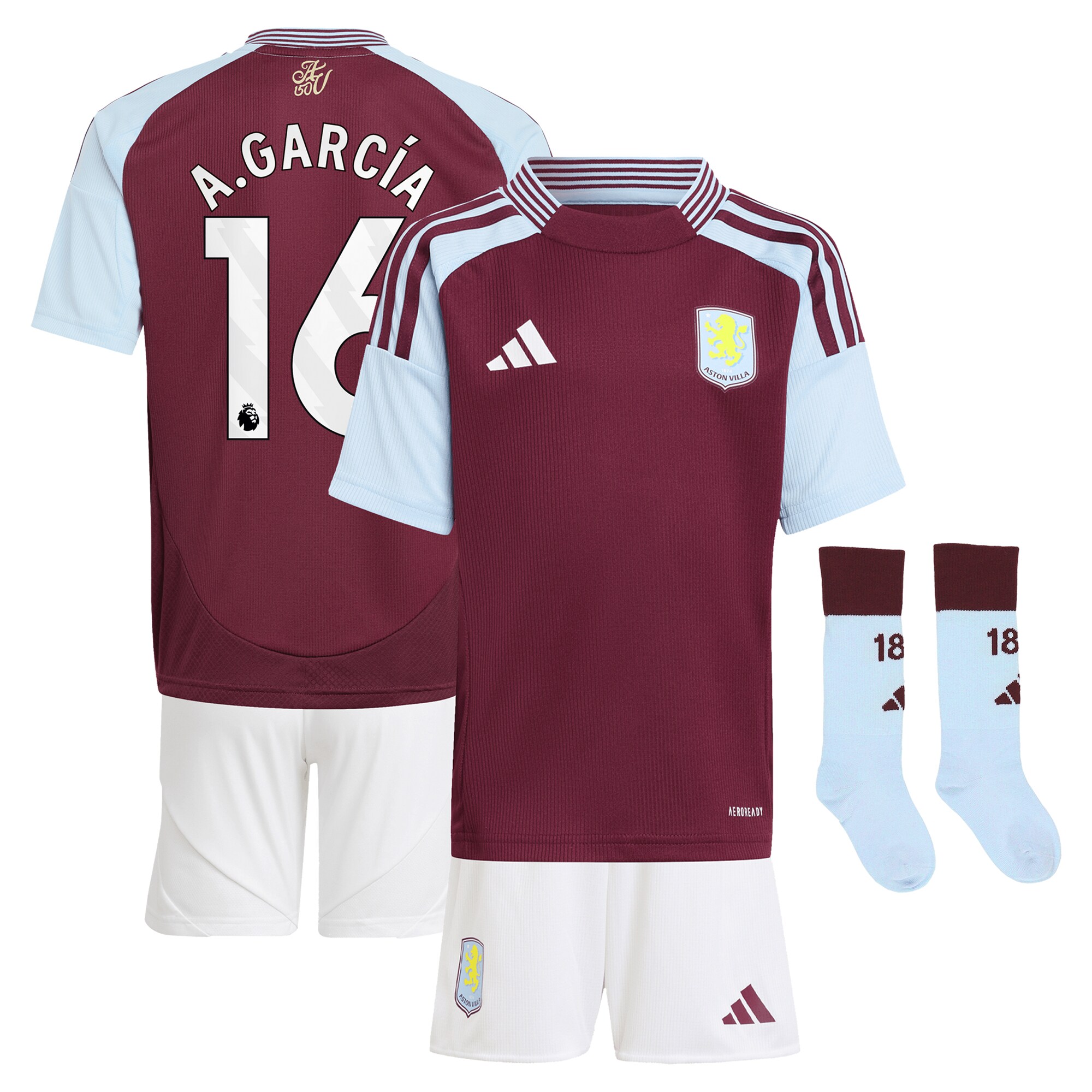 aston villa adidas home mini kit 2024-25 with a.garcía 16 printing Collection | Aston Villa Shop Official Jerseys