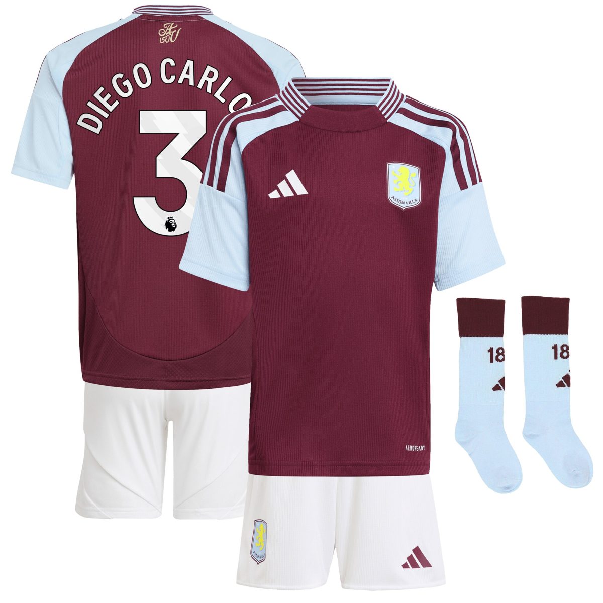 aston villa adidas home mini kit 2024-25 with diego carlos 3 printing Collection | Aston Villa Shop Official Jerseys