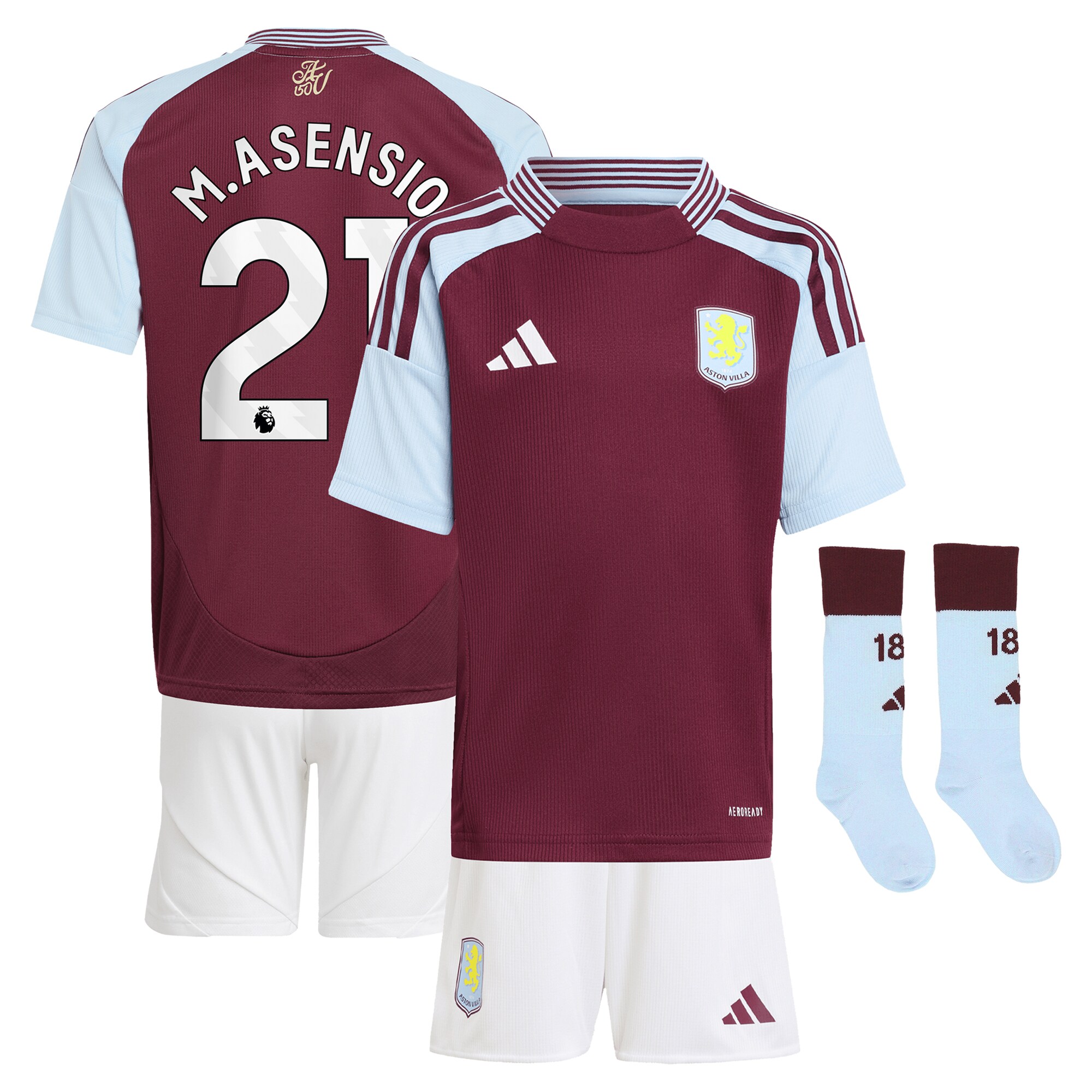 aston villa adidas home mini kit 2024-25 with m.asensio 21 printing Collection | Aston Villa Shop Official Jerseys