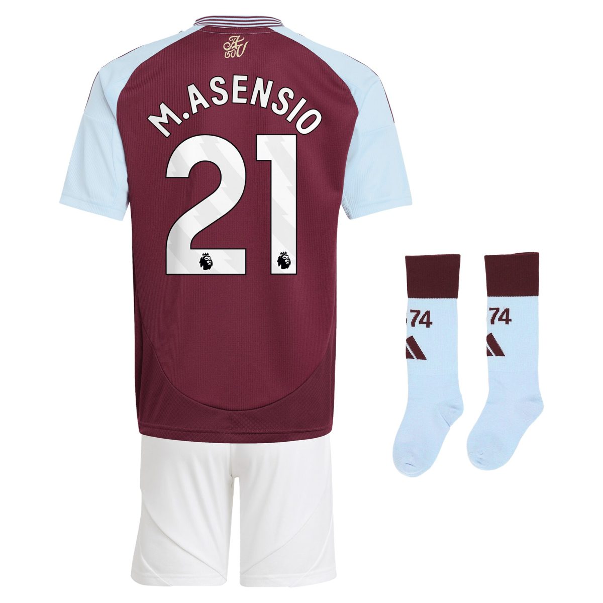 aston villa adidas home mini kit 2024-25 with m.asensio 21 printing Collection | Aston Villa Shop Official Jerseys