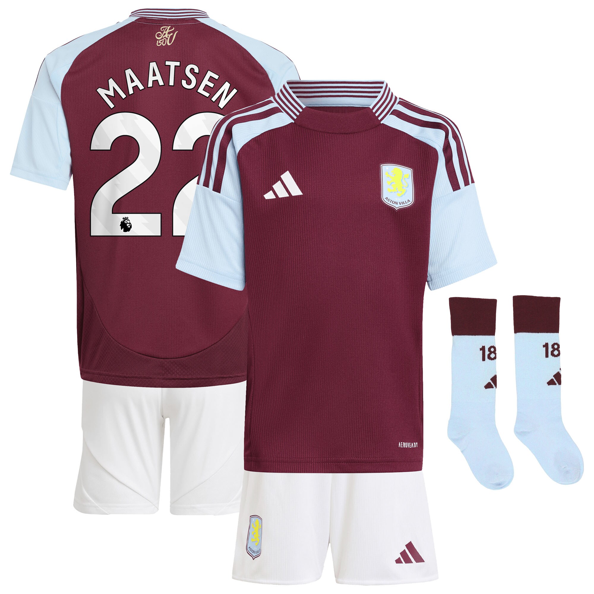 aston villa adidas home mini kit 2024-25 with maatsen 22 printing Collection | Aston Villa Shop Official Jerseys