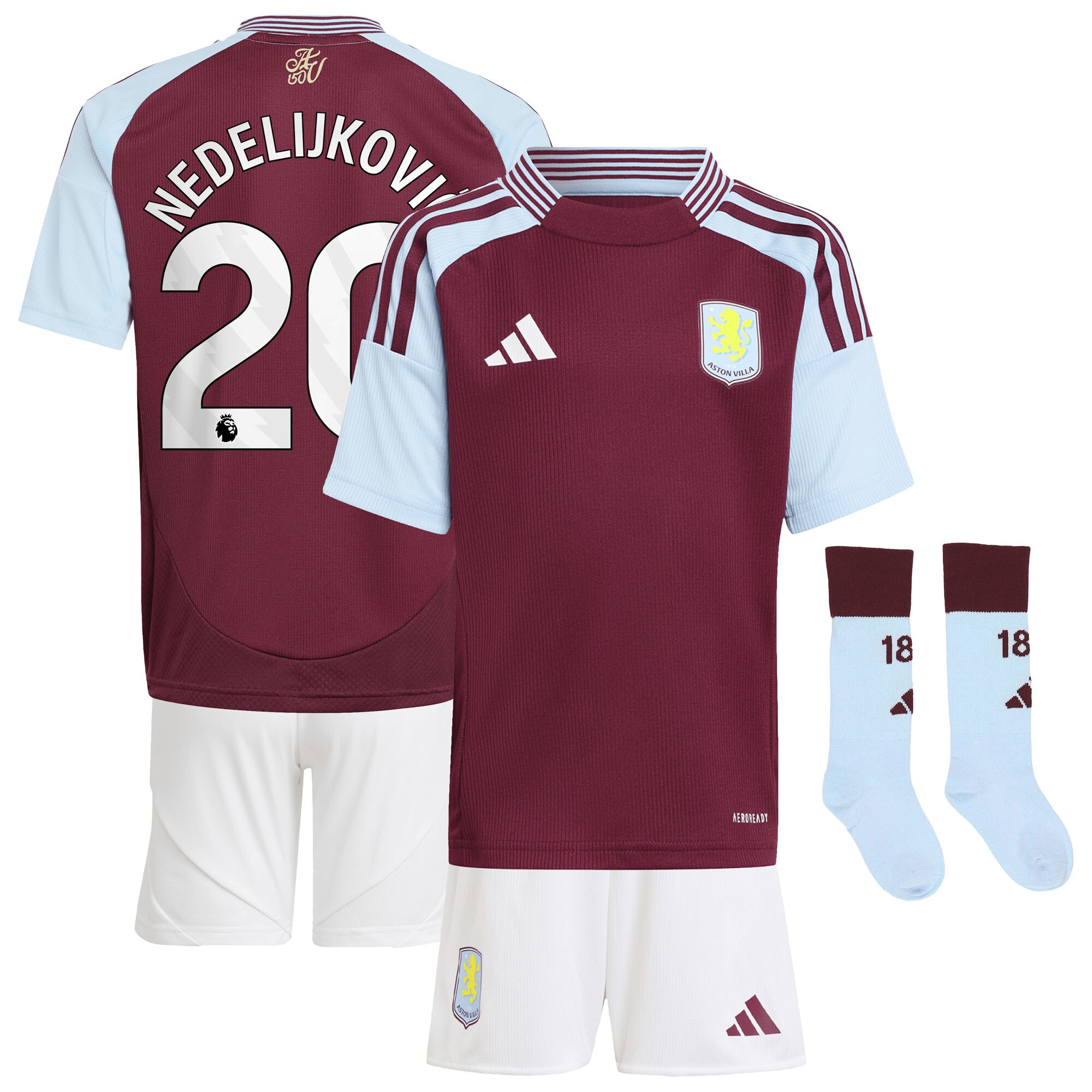 aston villa adidas home mini kit 2024-25 with nedeljković 20 printing Collection | Aston Villa Shop Official Jerseys