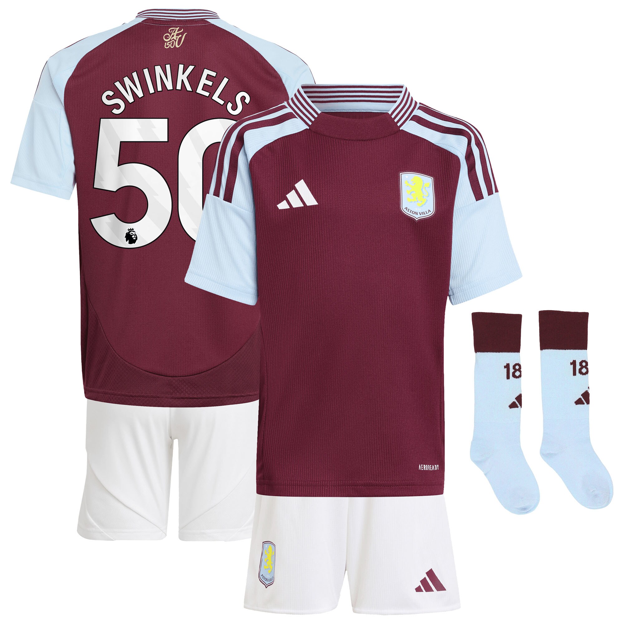aston villa adidas home mini kit 2024-25 with swinkels 50 printing Collection | Aston Villa Shop Official Jerseys
