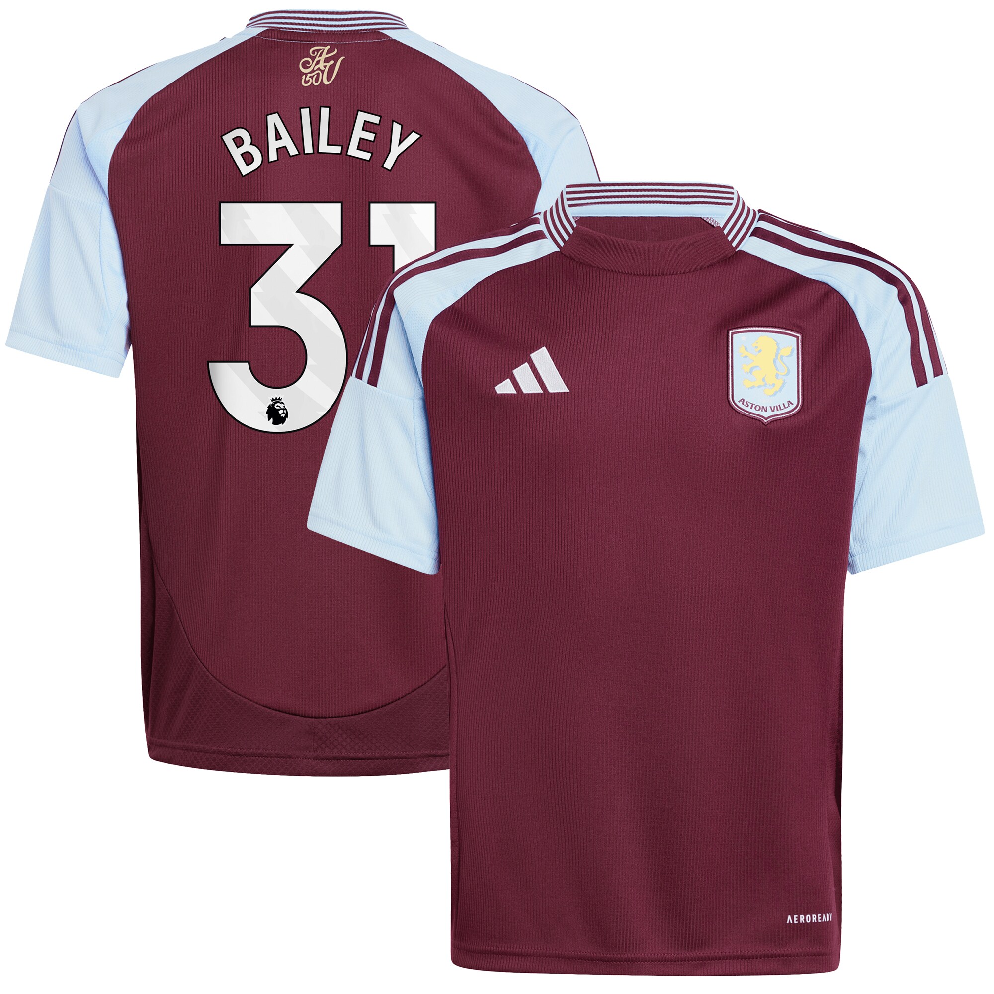 aston villa adidas home shirt 2024-25 – kids with bailey 31 printing Collection | Aston Villa Shop Official Jerseys