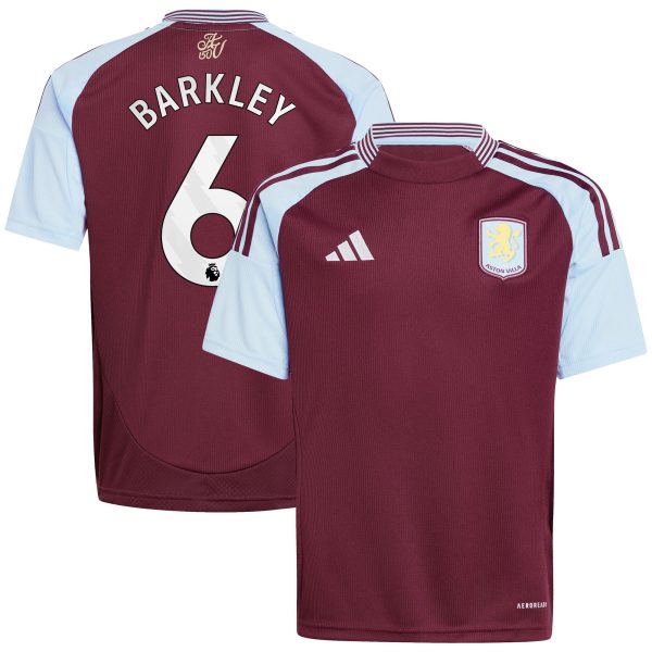 aston villa adidas home shirt 2024-25 – kids with barkley 6 printing Collection | Aston Villa Shop Official Jerseys