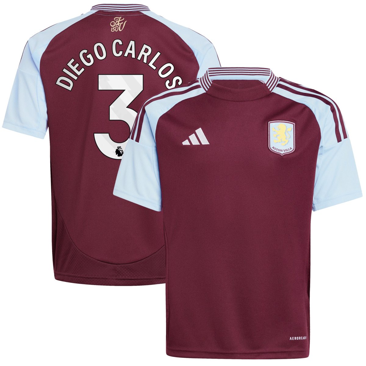 aston villa adidas home shirt 2024-25 – kids with diego carlos 3 printing Collection | Aston Villa Shop Official Jerseys