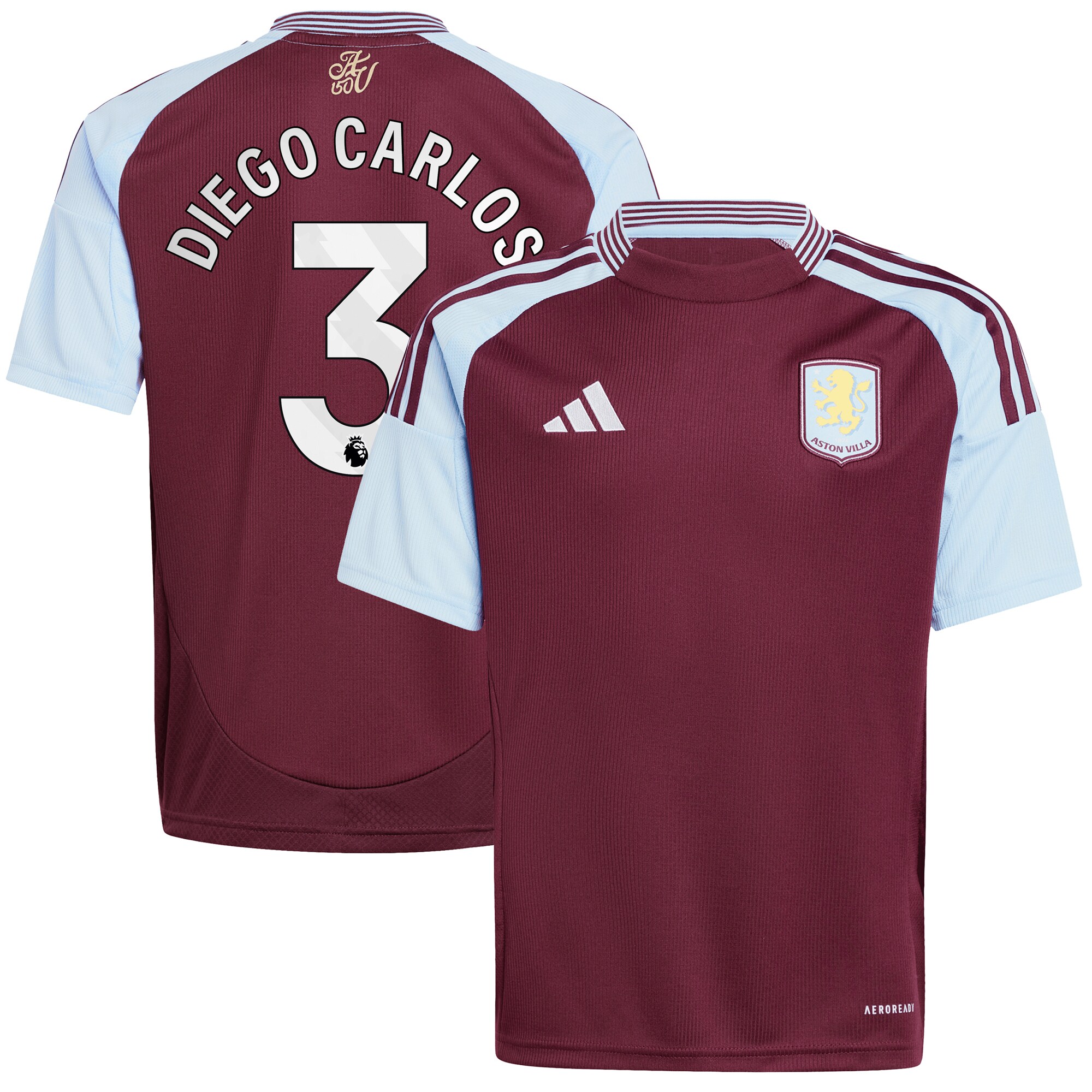aston villa adidas home shirt 2024-25 – kids with diego carlos 3 printing Collection | Aston Villa Shop Official Jerseys