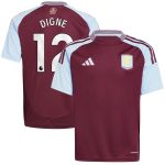 aston villa adidas home shirt 2024-25 – kids with digne 12 printing Collection | Aston Villa Shop Official Jerseys