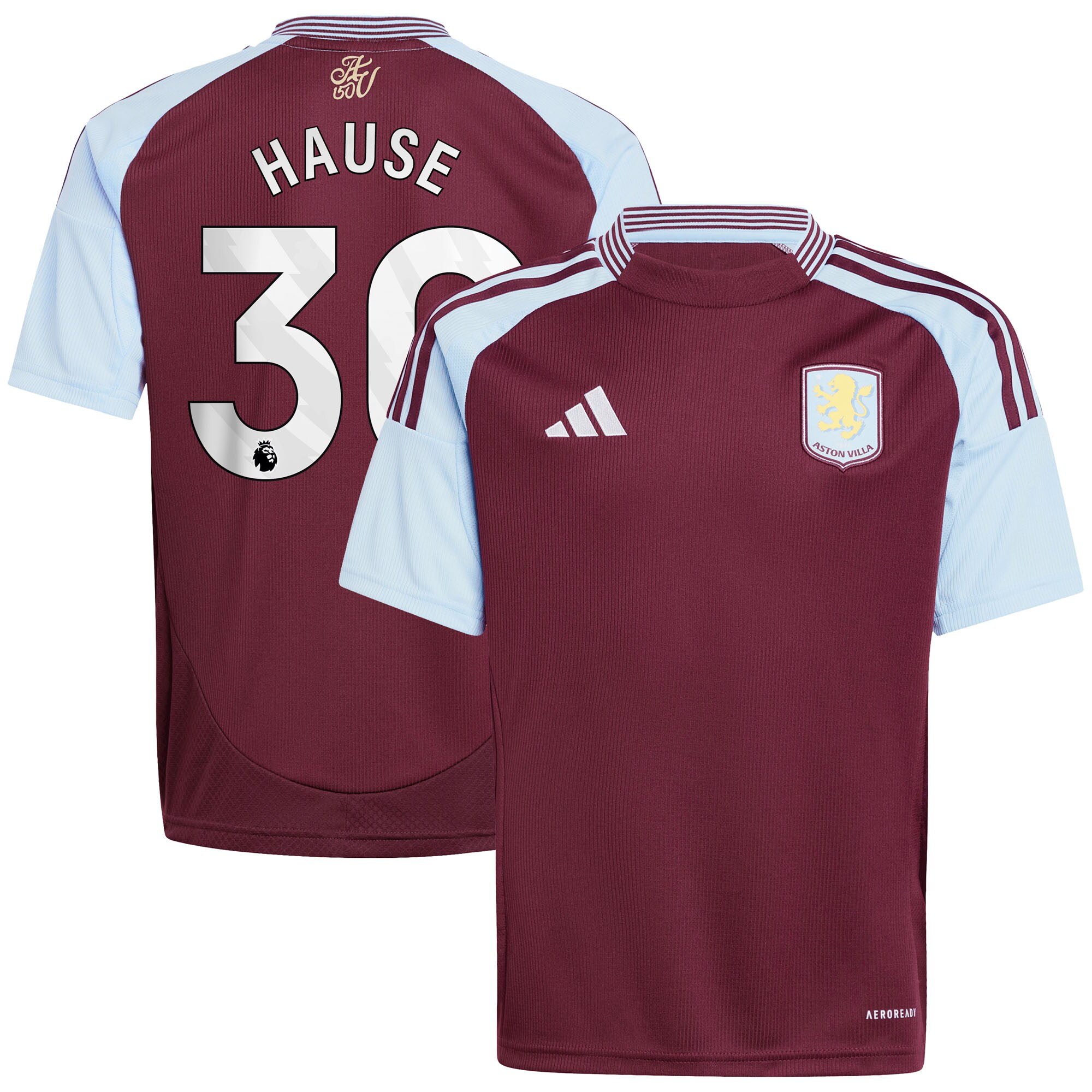 aston villa adidas home shirt 2024-25 – kids with hause 30 printing Collection | Aston Villa Shop Official Jerseys