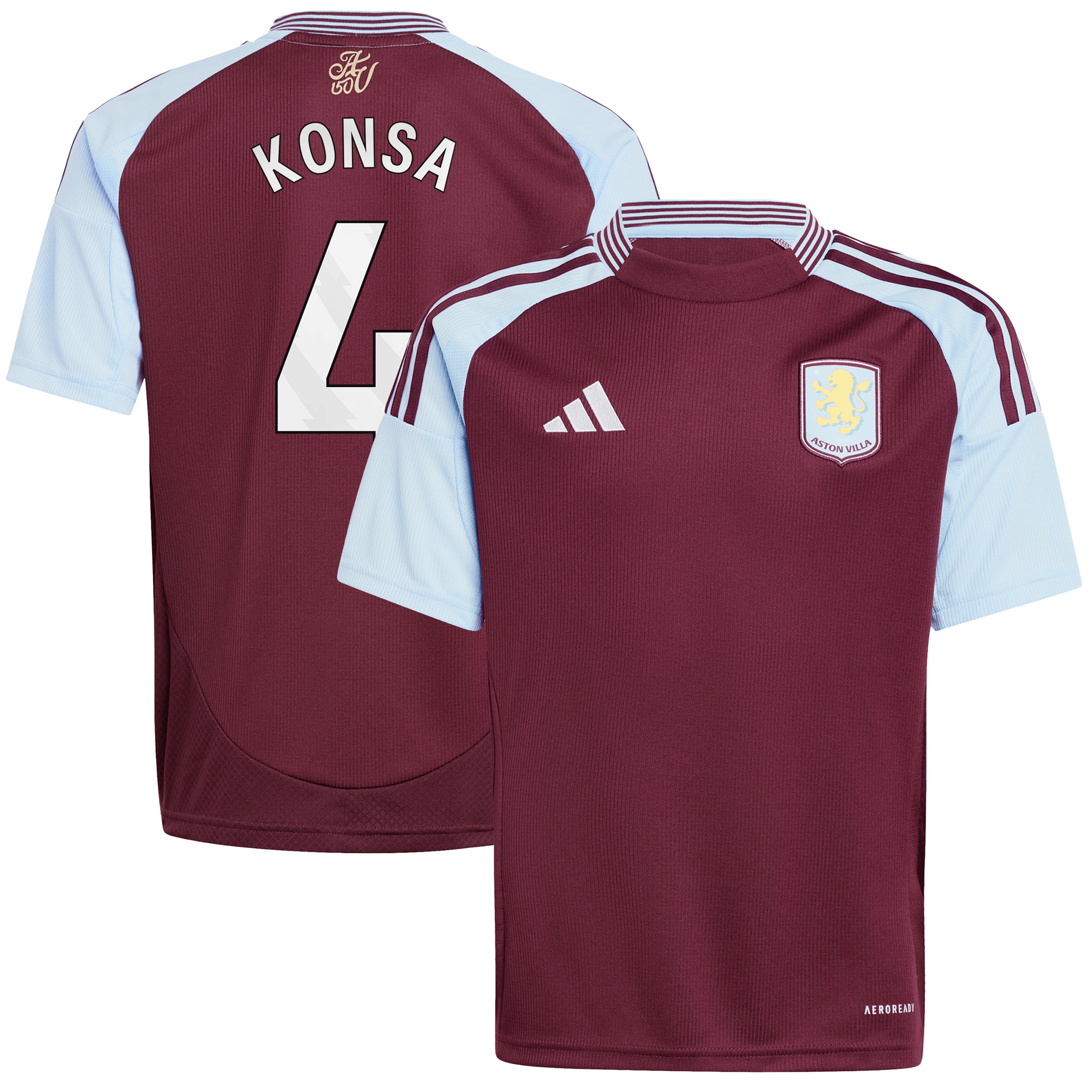 aston villa adidas home shirt 2024-25 – kids with konsa 4 printing Collection | Aston Villa Shop Official Jerseys