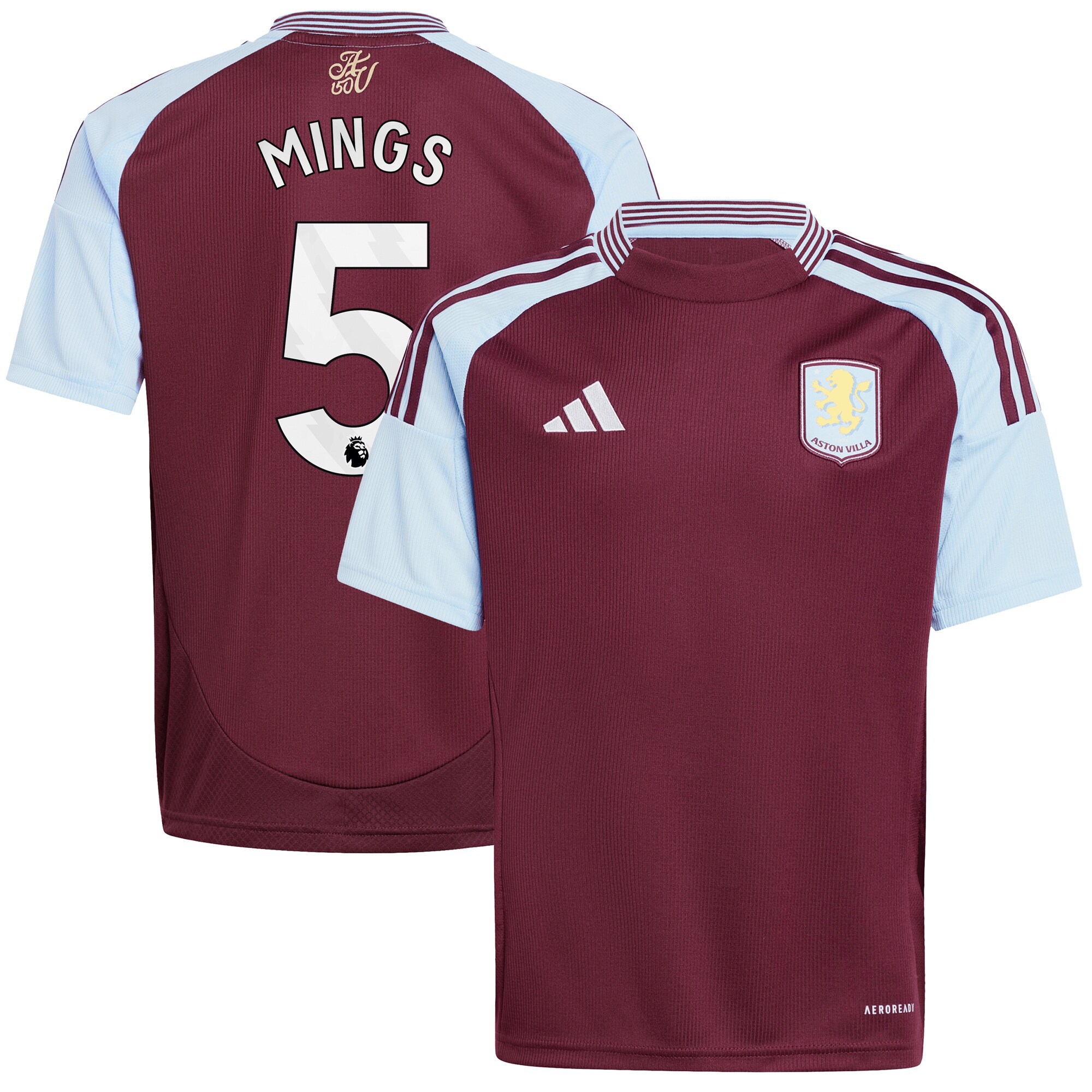 aston villa adidas home shirt 2024-25 – kids with mings 5 printing Collection | Aston Villa Shop Official Jerseys