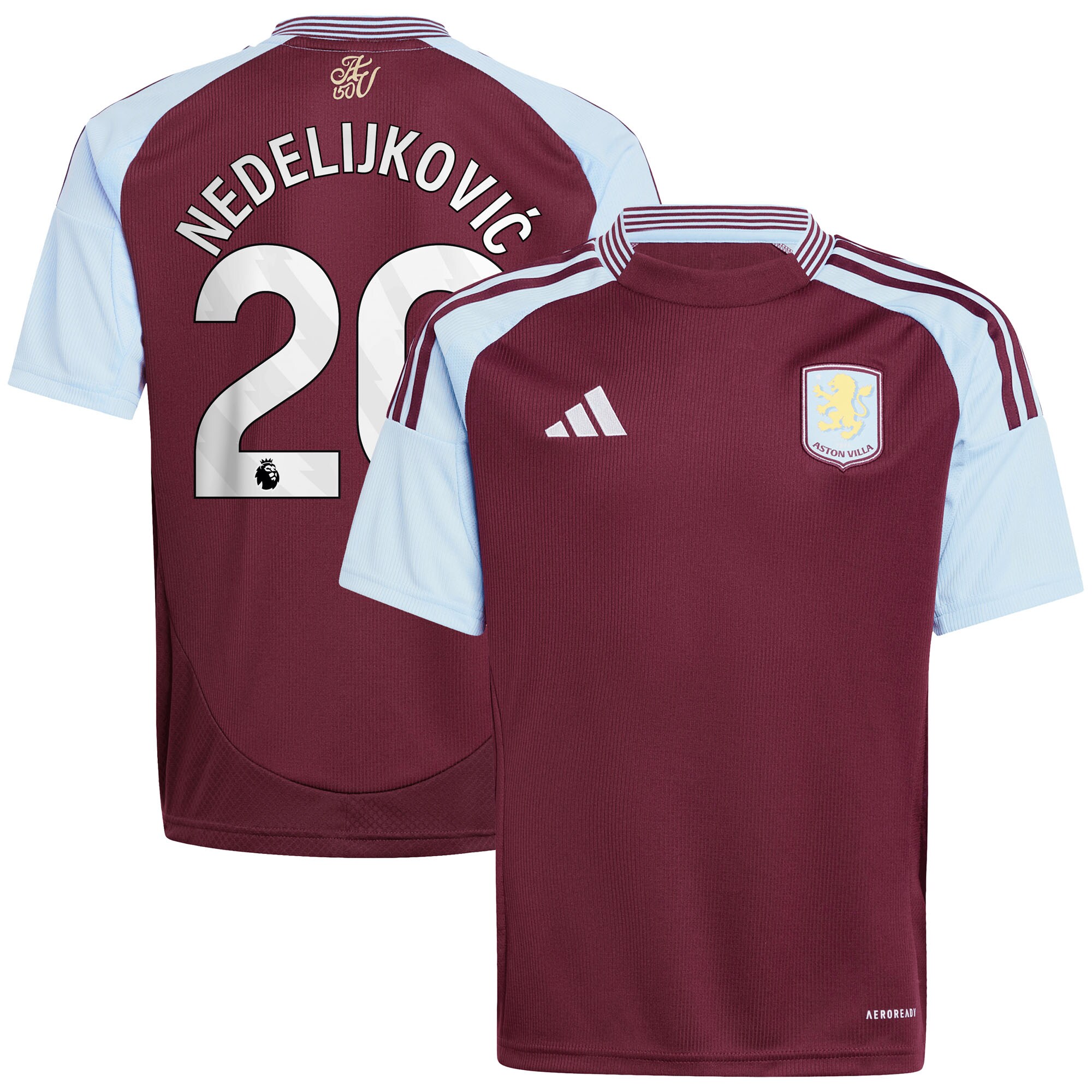 aston villa adidas home shirt 2024-25 – kids with nedeljković 20 printing Collection | Aston Villa Shop Official Jerseys